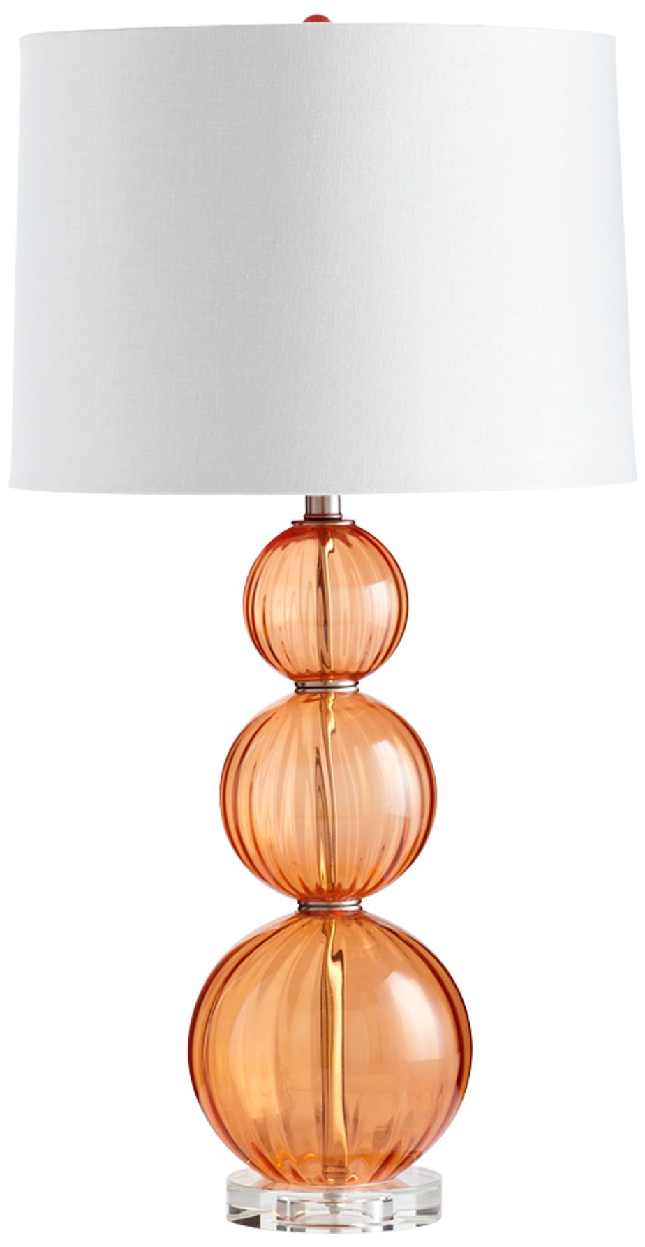 Beale Persimmon Glass Table Lamp