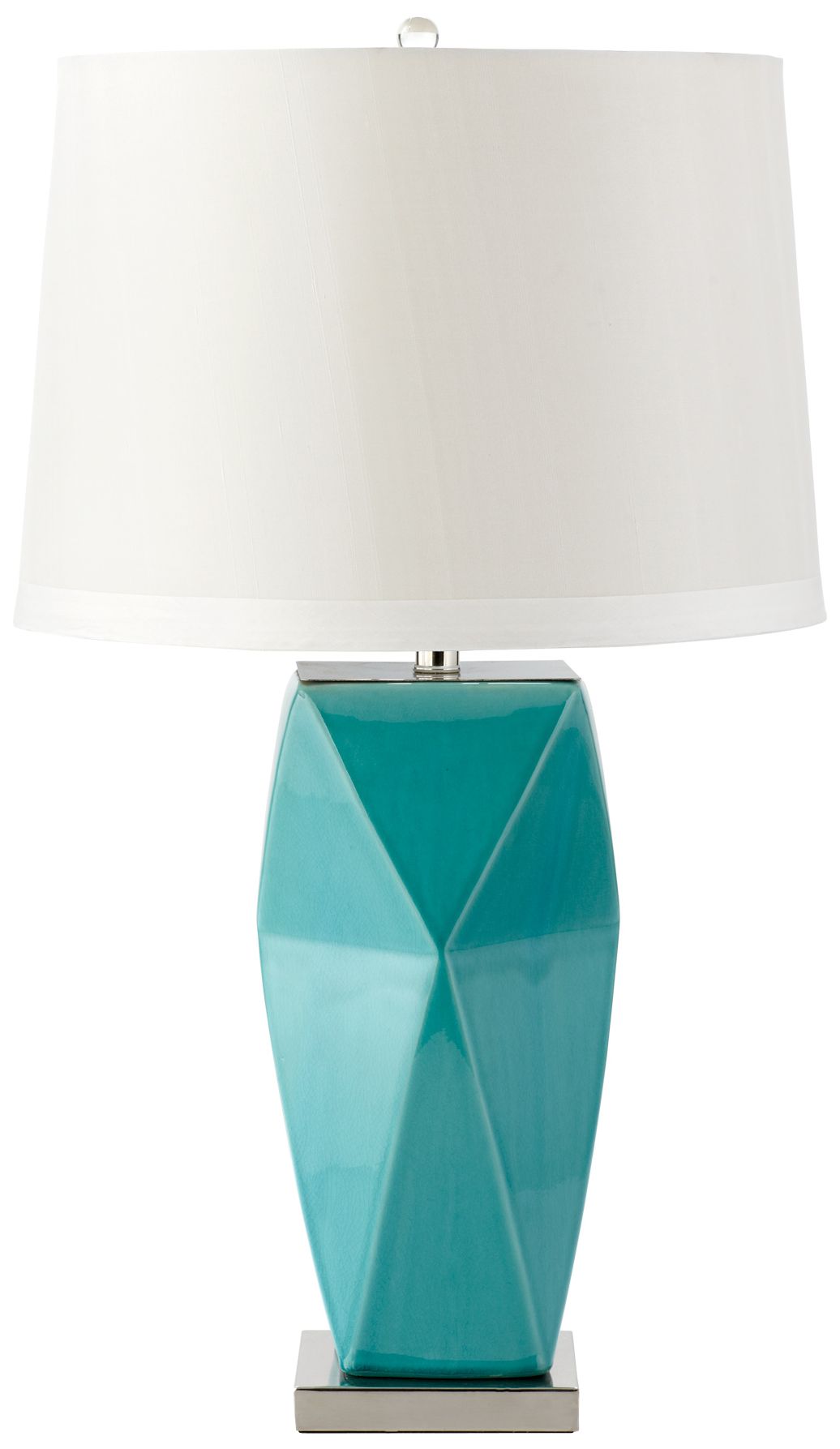 Hoku Cyan Blue Ceramic Table Lamp