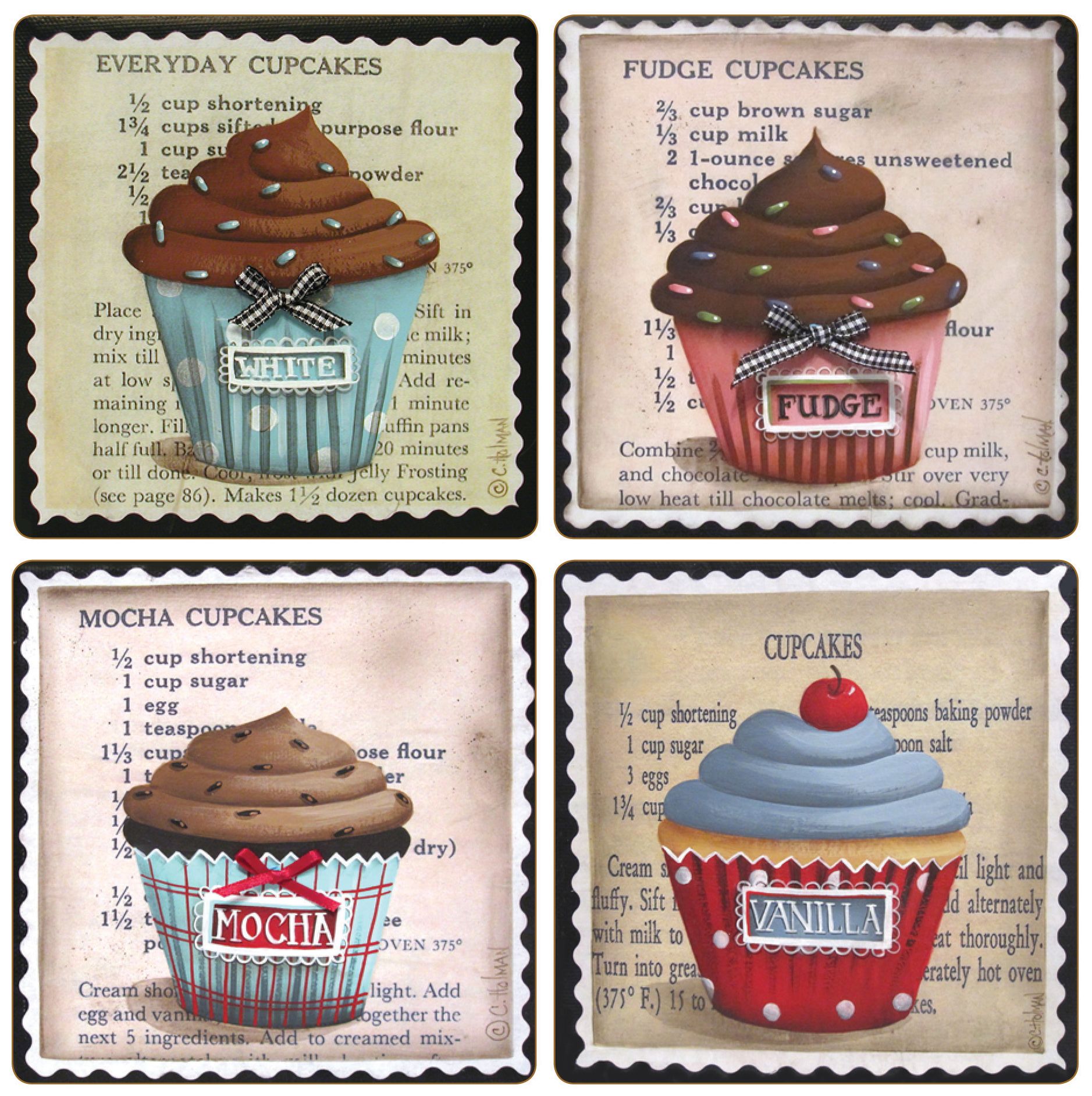 Hindostone Set of 4 Sweet Temptations Coasters