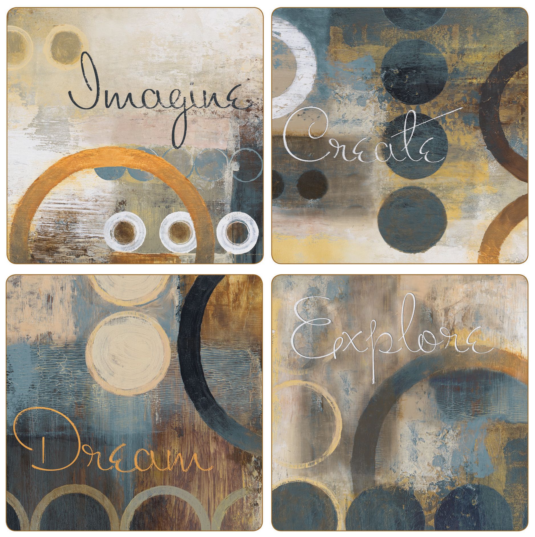 Hindostone Set of 4 Inspire Coasters