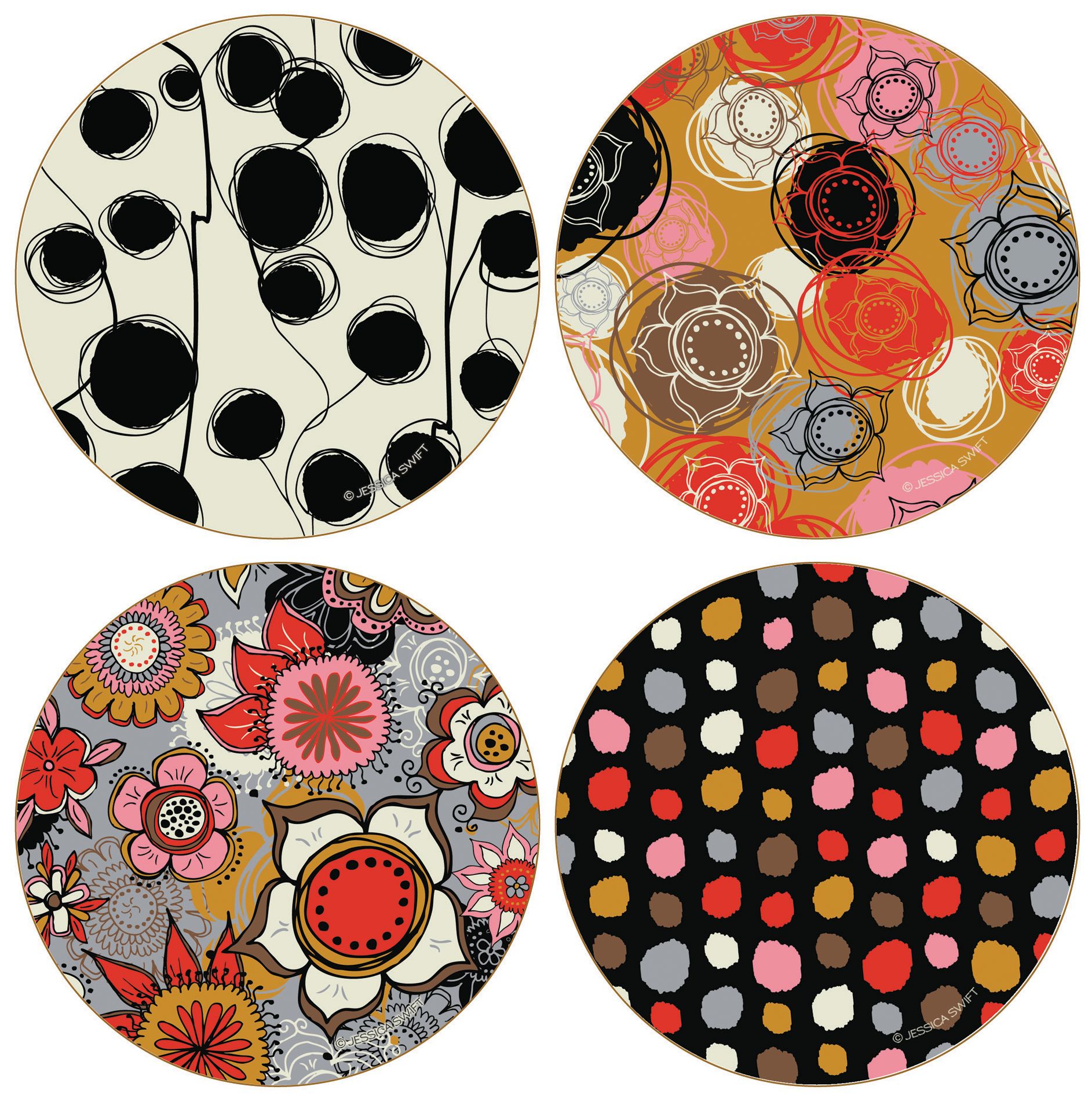 Hindostone Set of 4 Amelia Coasters