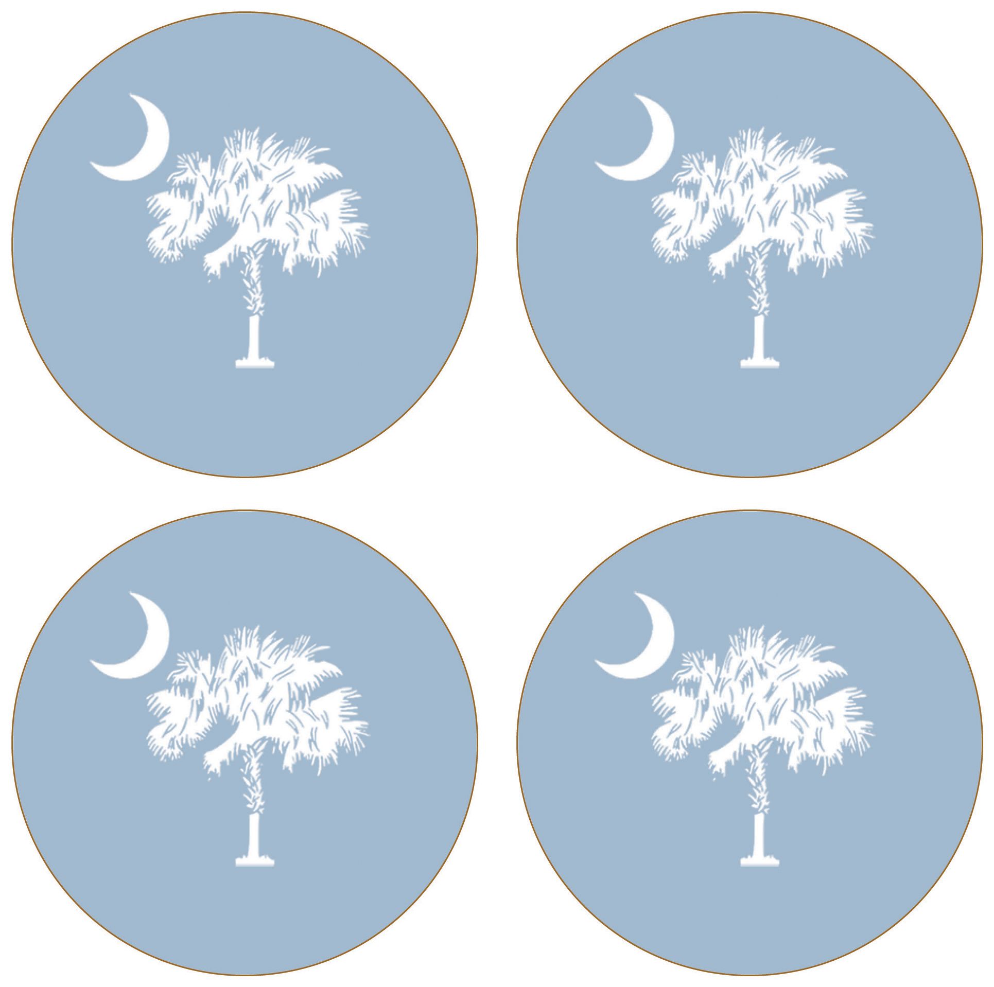 Hindostone Set of 4 Air Force Coat of Arms Coasters