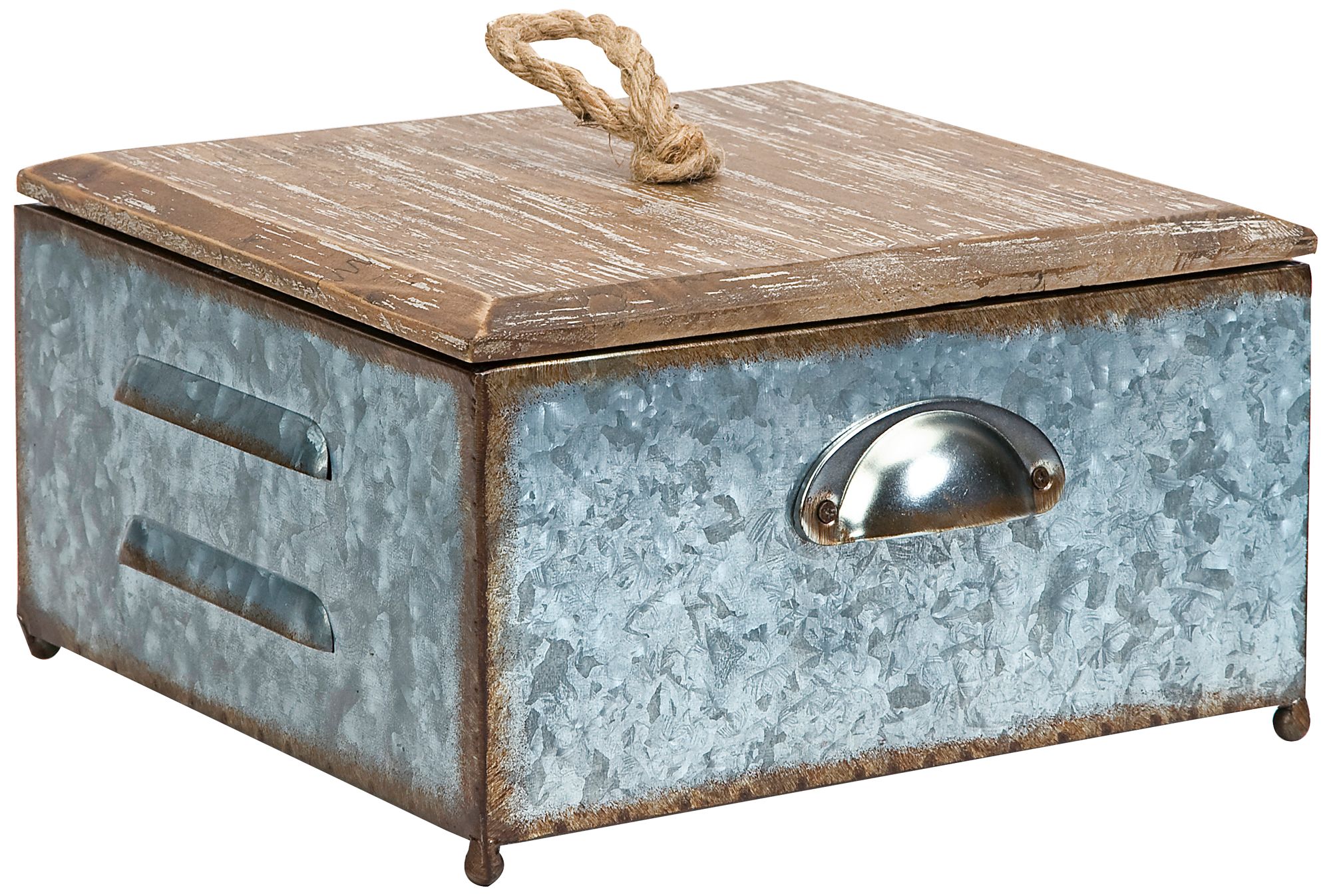 Chapman Iron and Wood Lidded Box