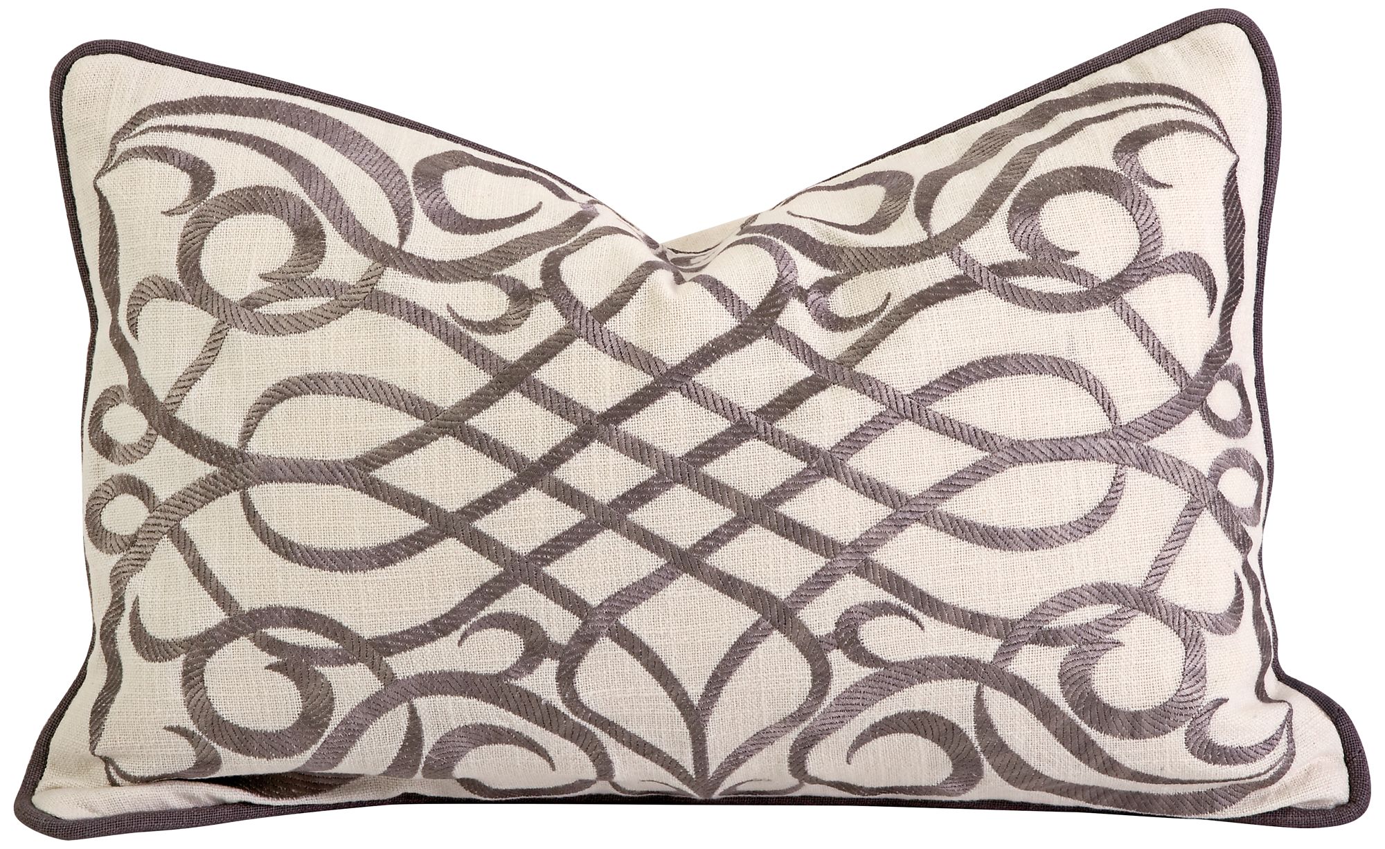 Etenia 20" Wide Embroidered Throw Pillow