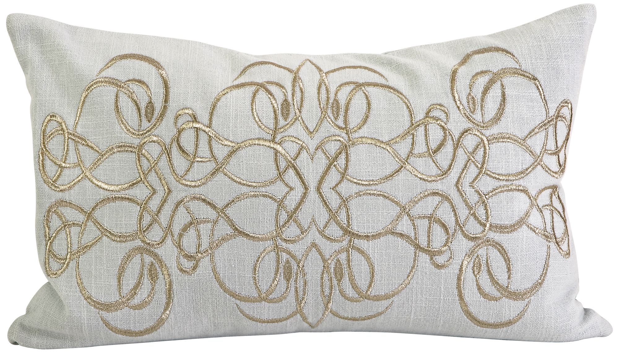 Genara 20" Wide Embroidered Throw Pillow