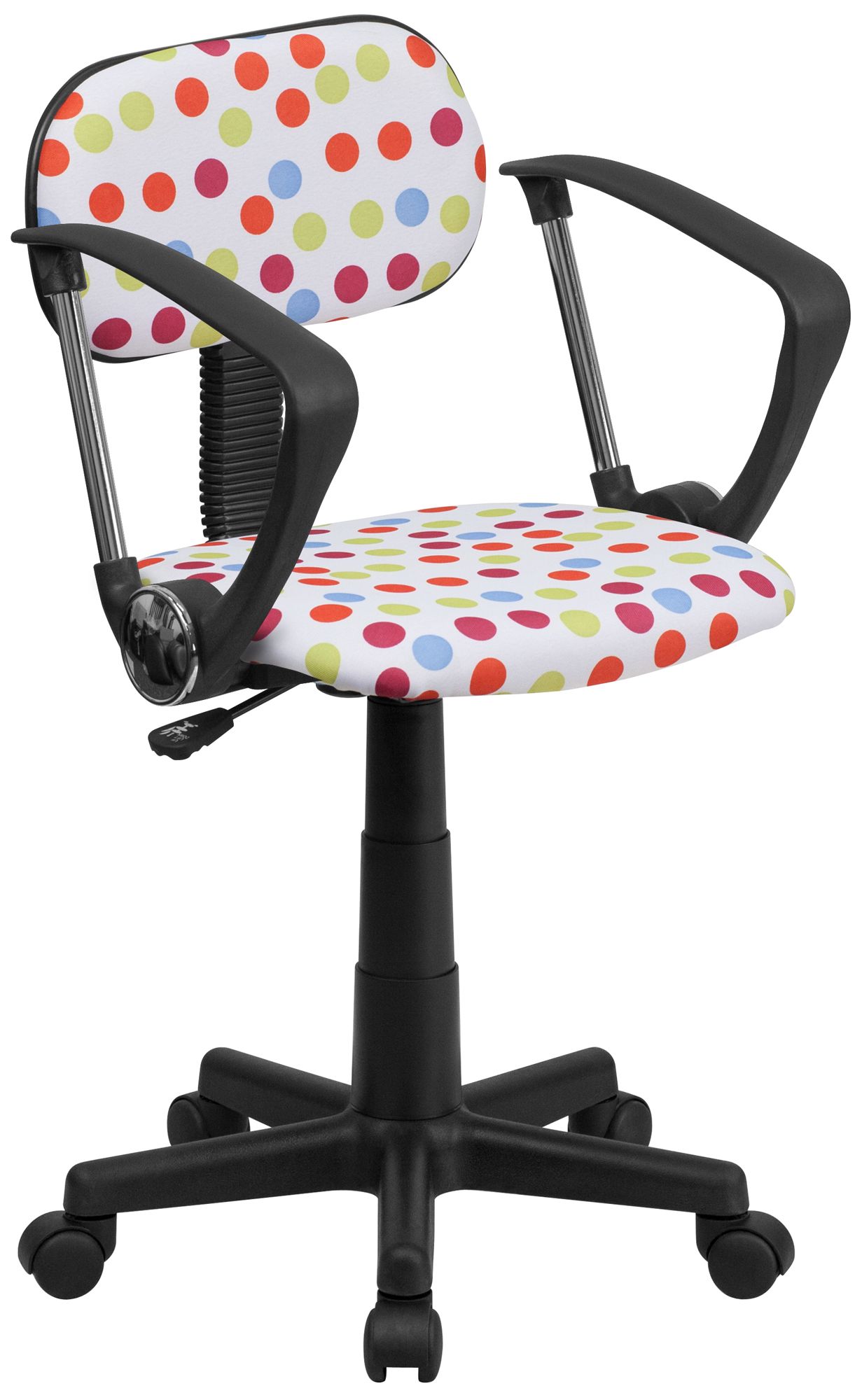 Multi-Color Dot Print Computer Chair