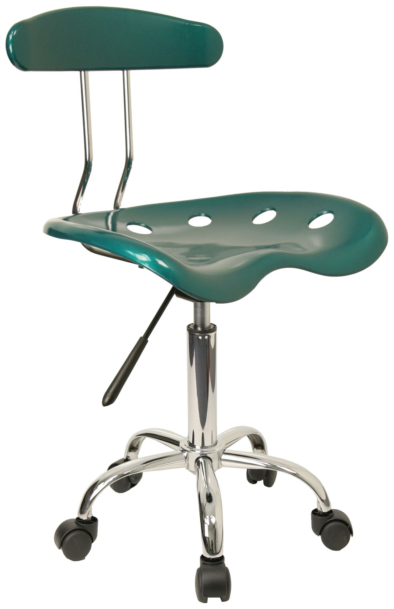 Tractor Chrome and Vibrant Green Computer Task Chair