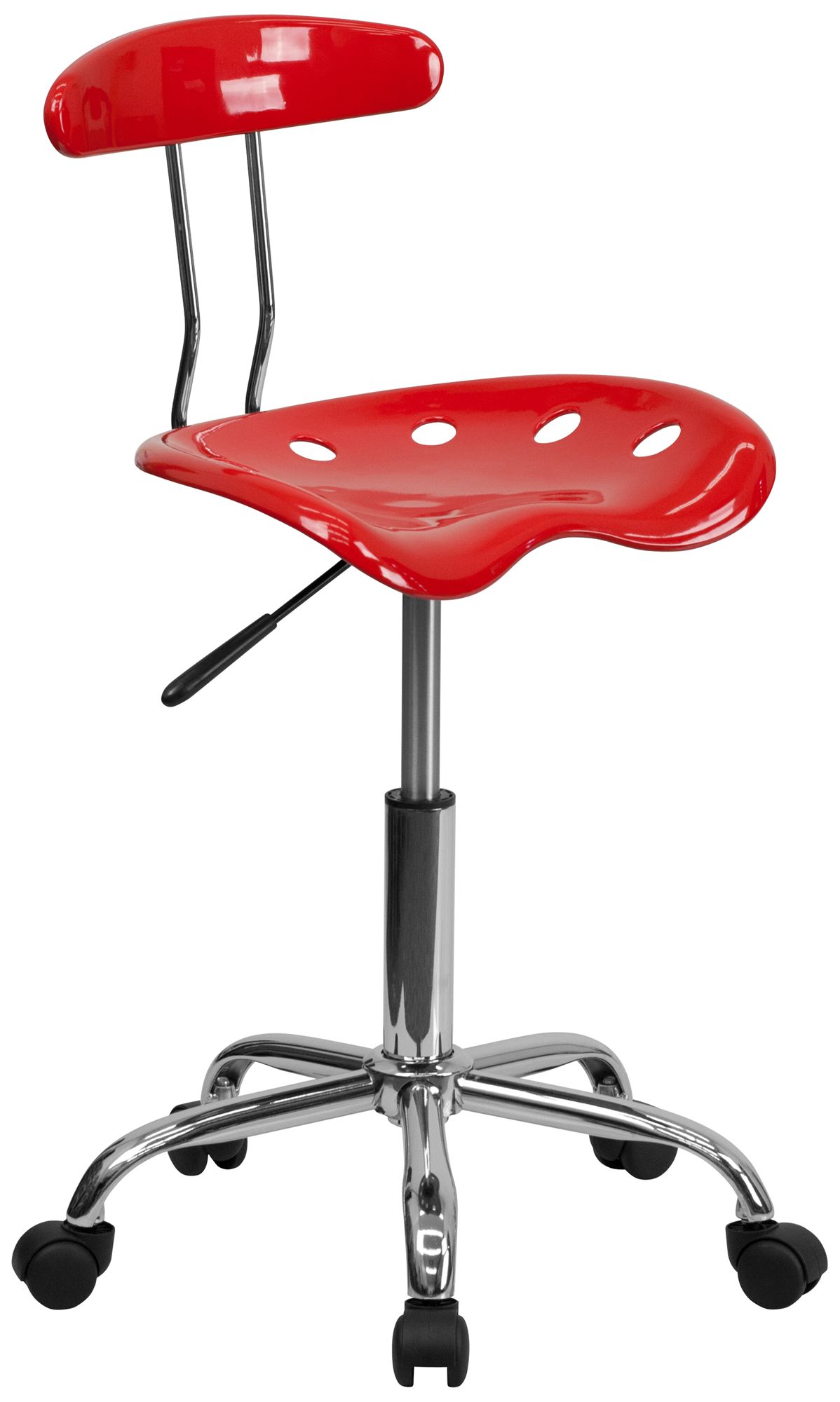Tractor Chrome and Cherry Tomato Computer Task Chair