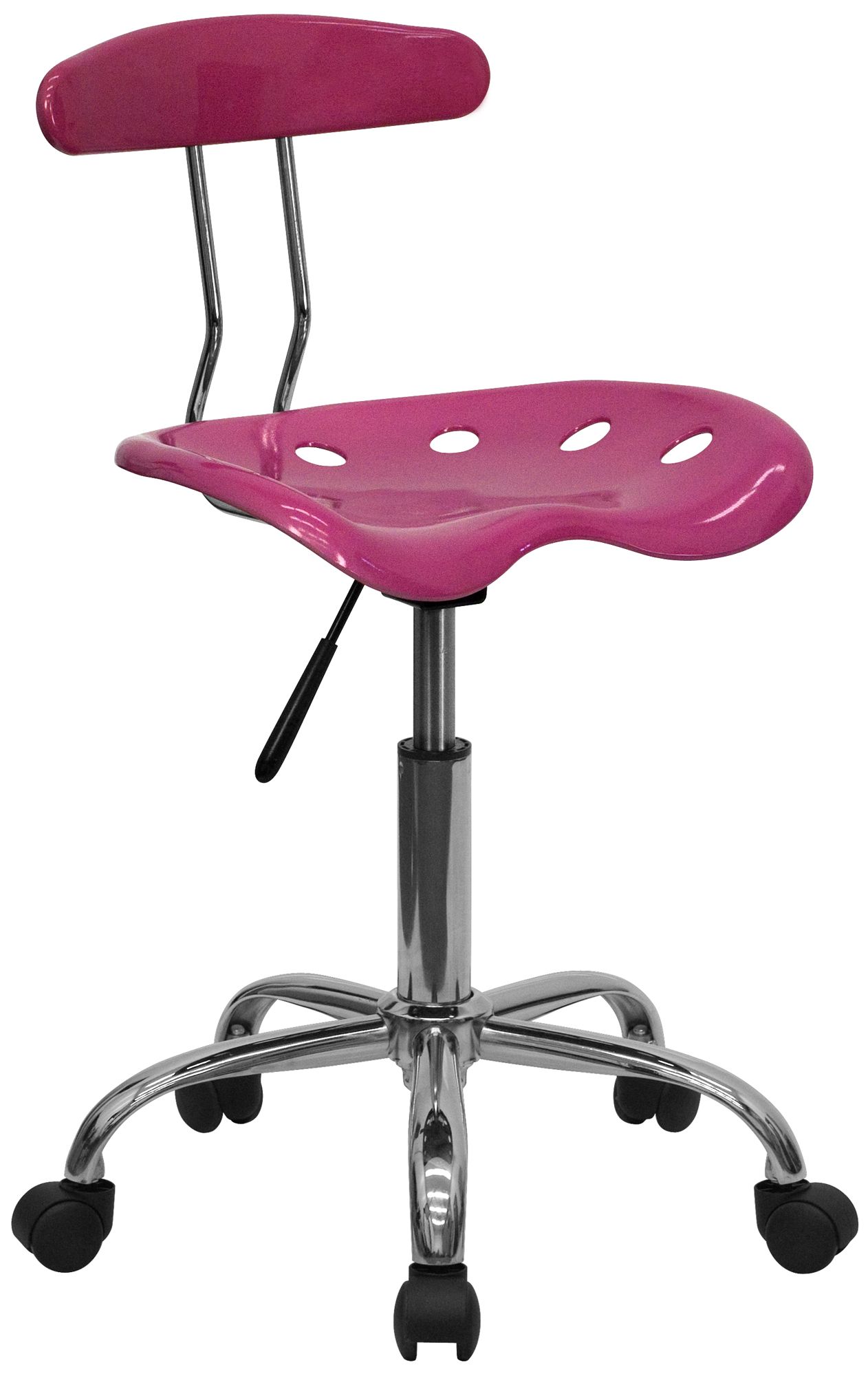 Tractor Chrome and Vibrant Pink Computer Task Chair