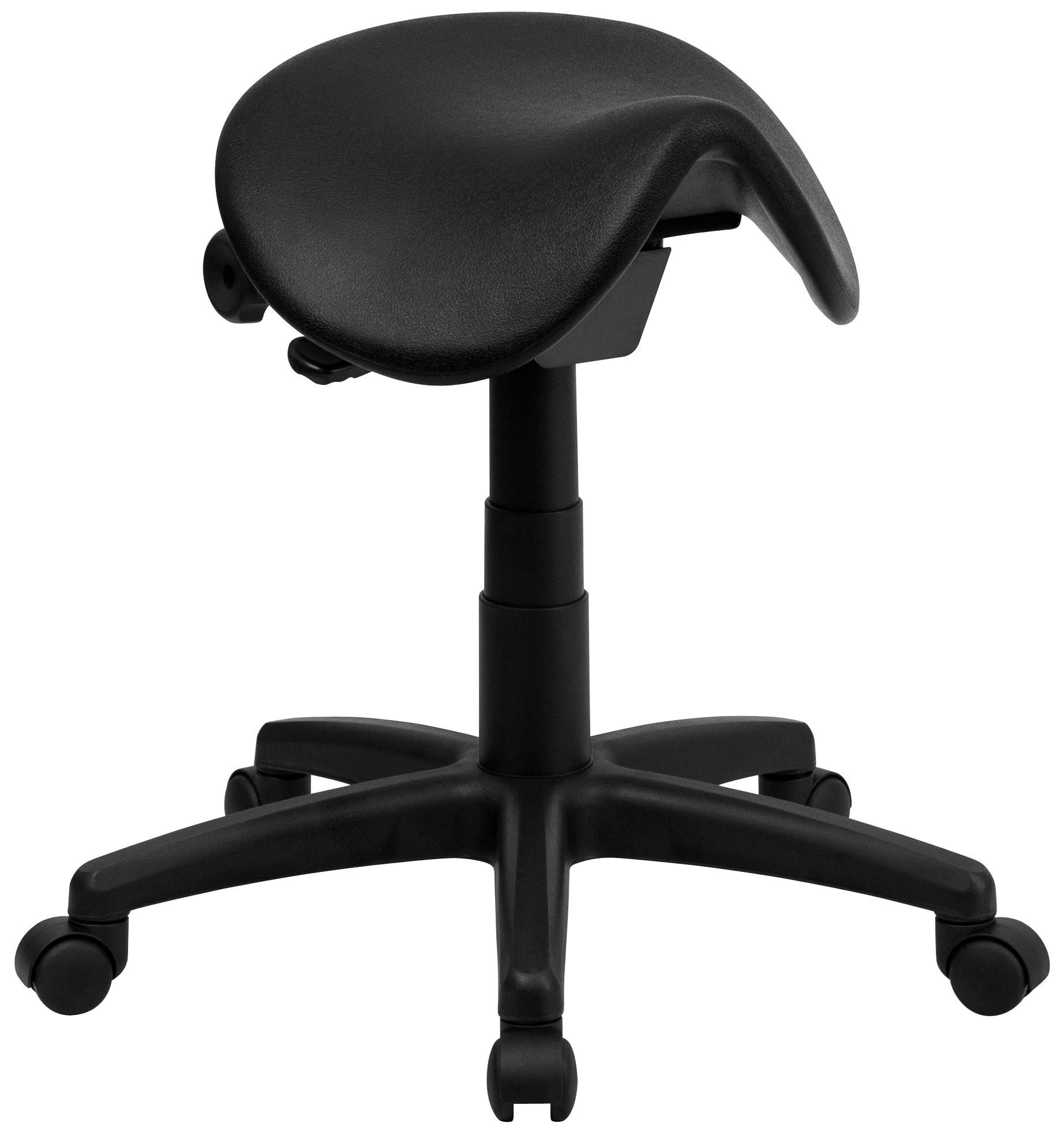 Backless Black Saddle Stool
