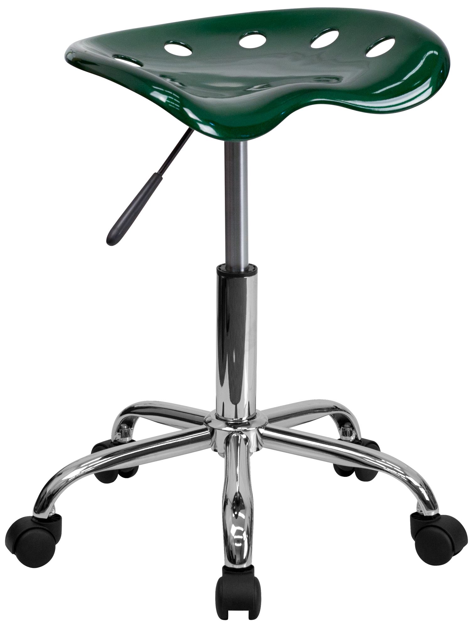 Adjustable Tractor Seat Chrome and Vibrant Green Stool
