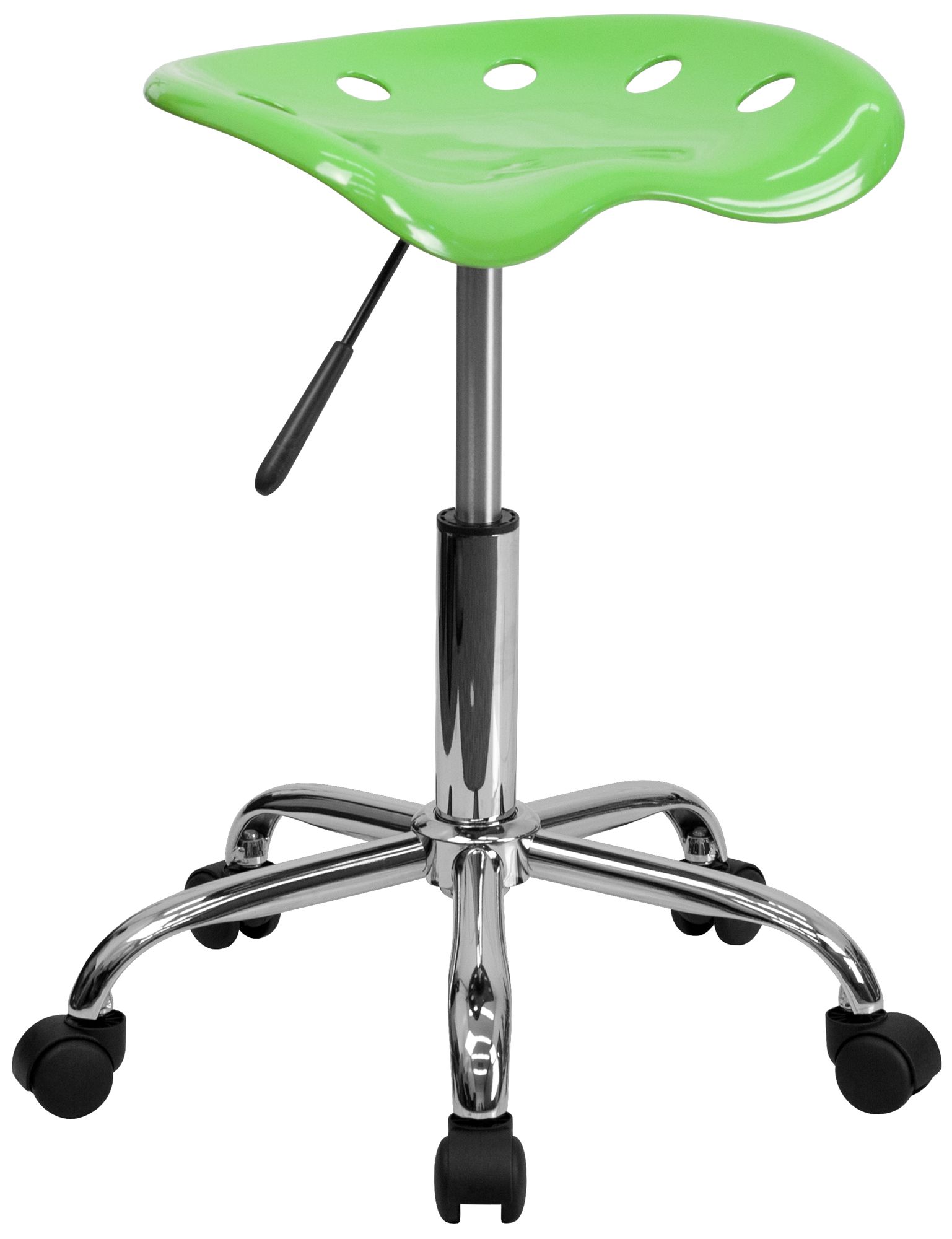 Adjustable Tractor Chrome and Apple Green Stool