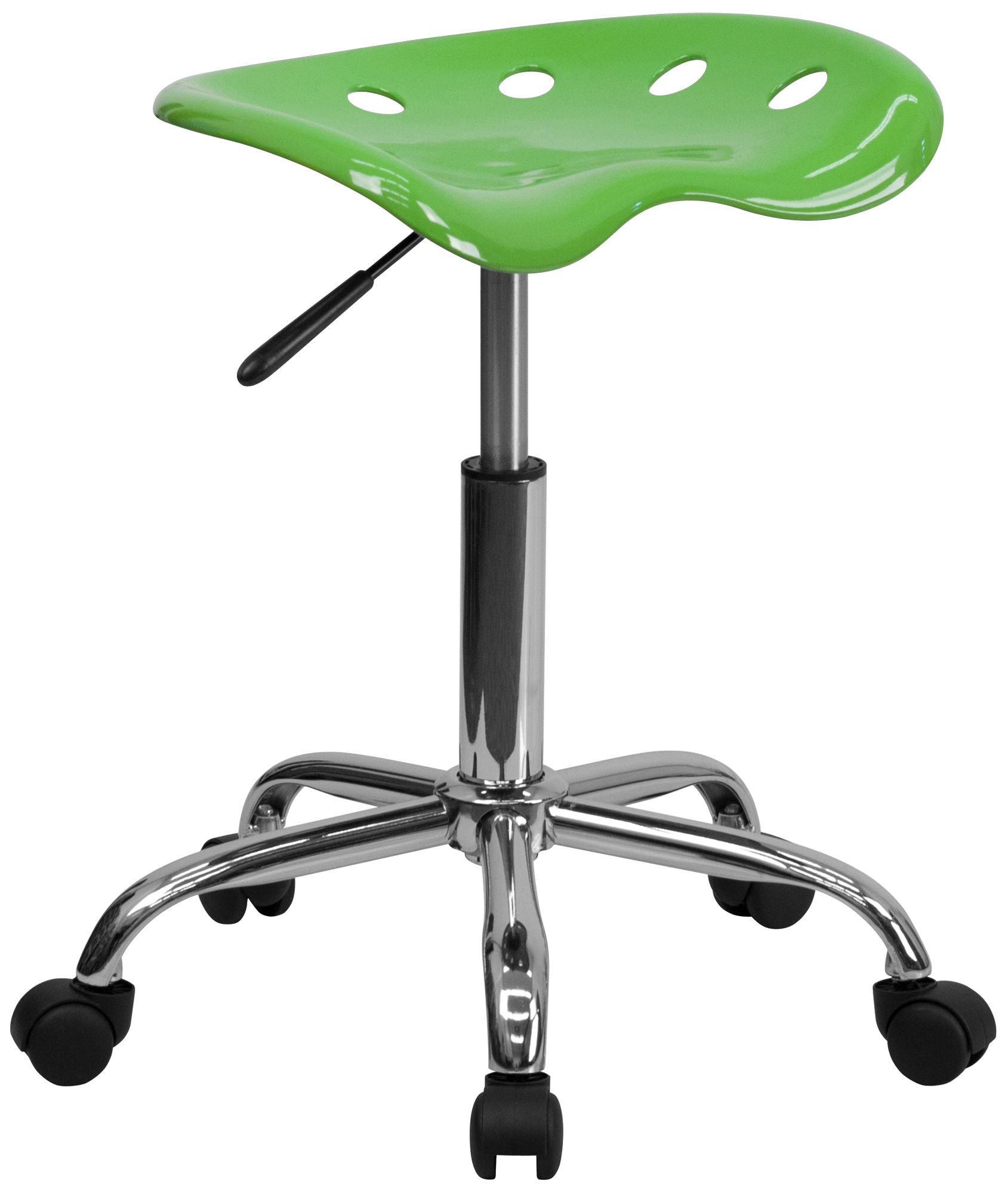 Adjustable Tractor Chrome and Lime Green Stool