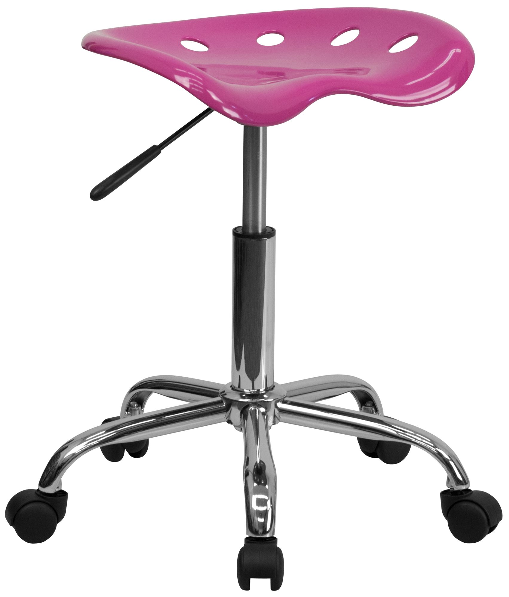 Adjustable Tractor Seat Chrome and Candy Heart Stool