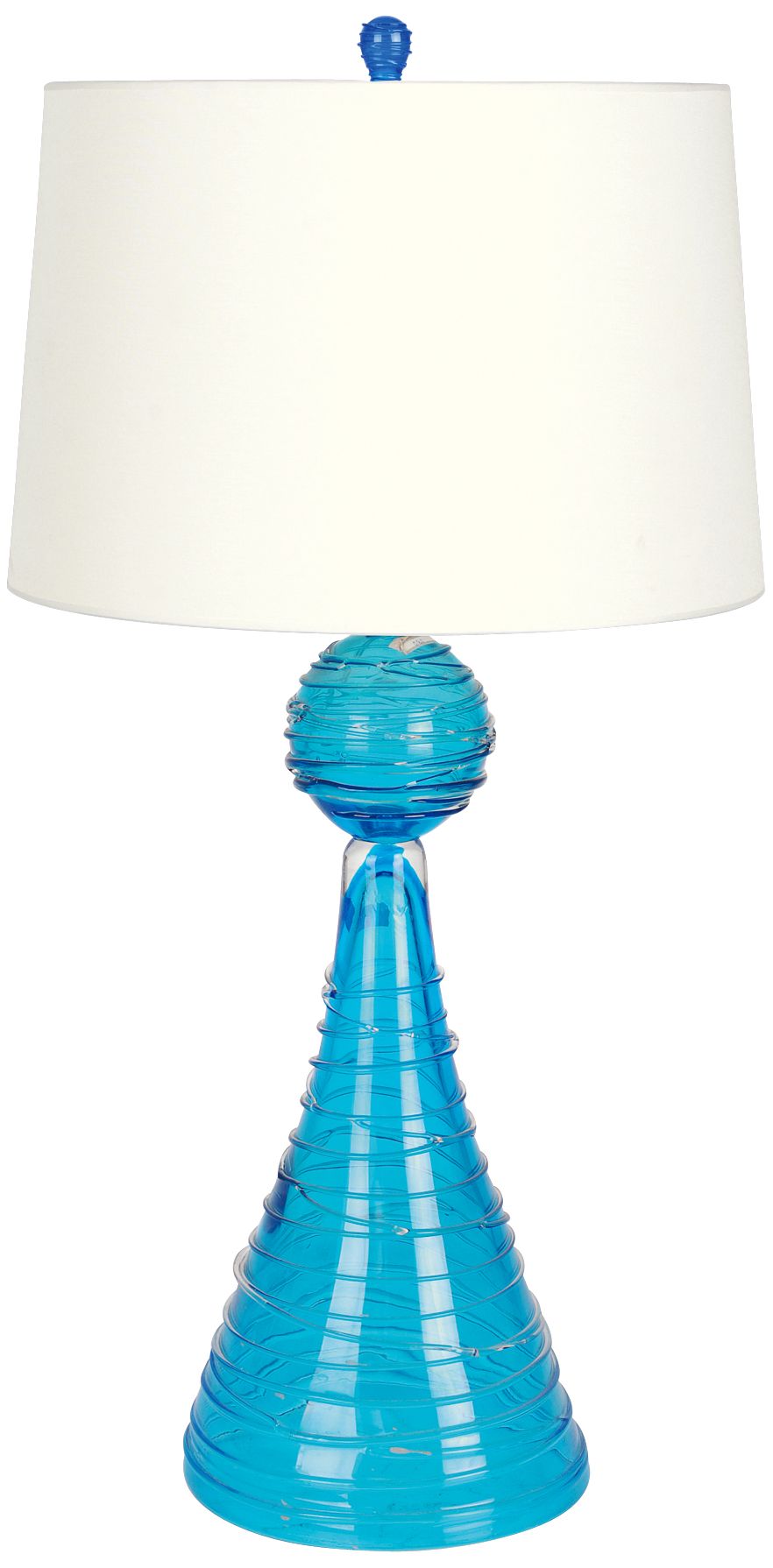 Prodigy Hand-Blown Turquoise Glass Table Lamp