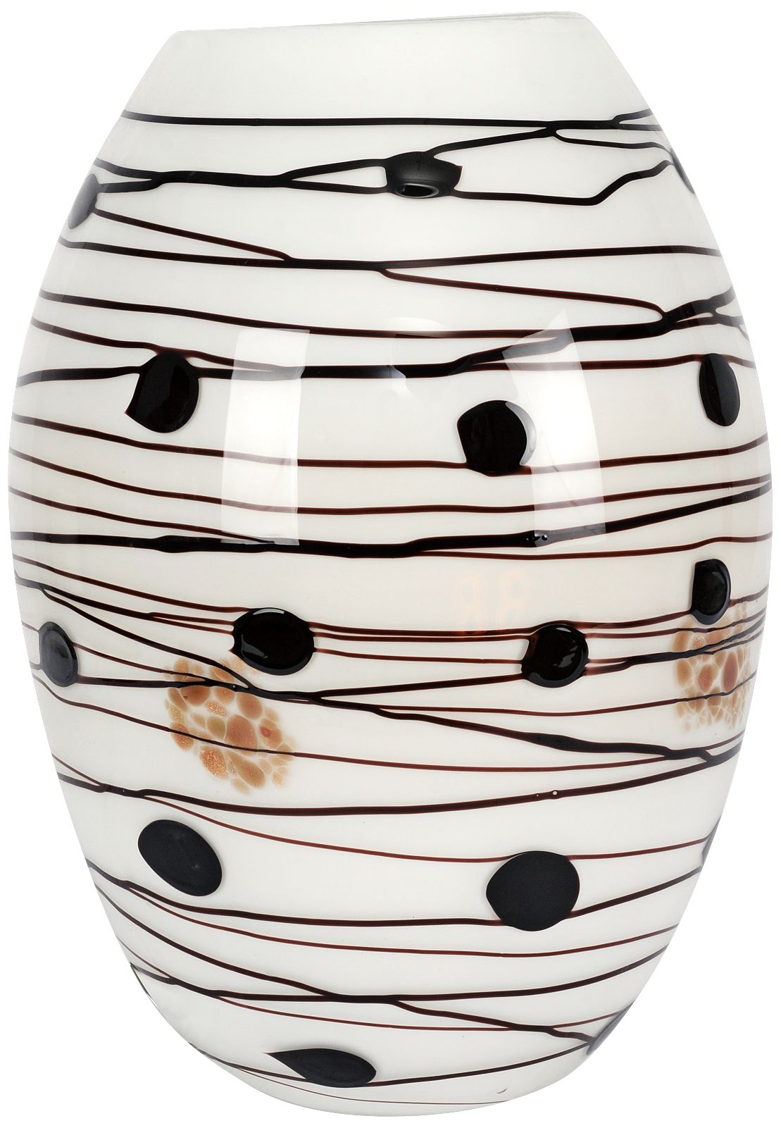 Palettes White Illuminated Glass Vase Accent Lamp