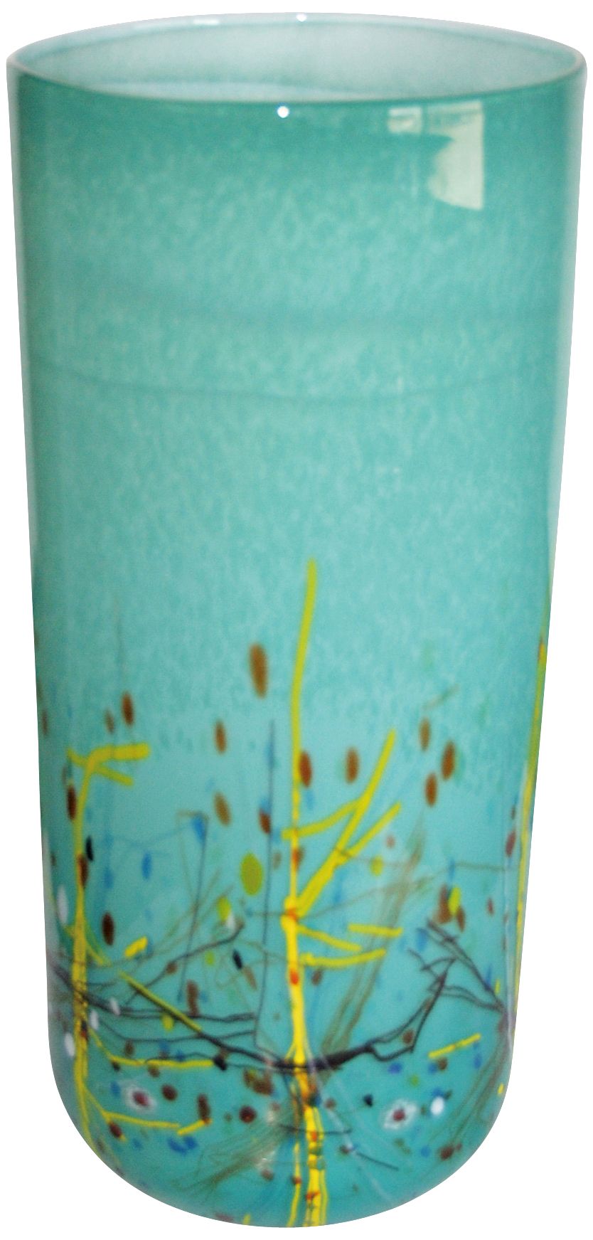 Palettes Aqua Illuminated Glass Vase Accent Lamp
