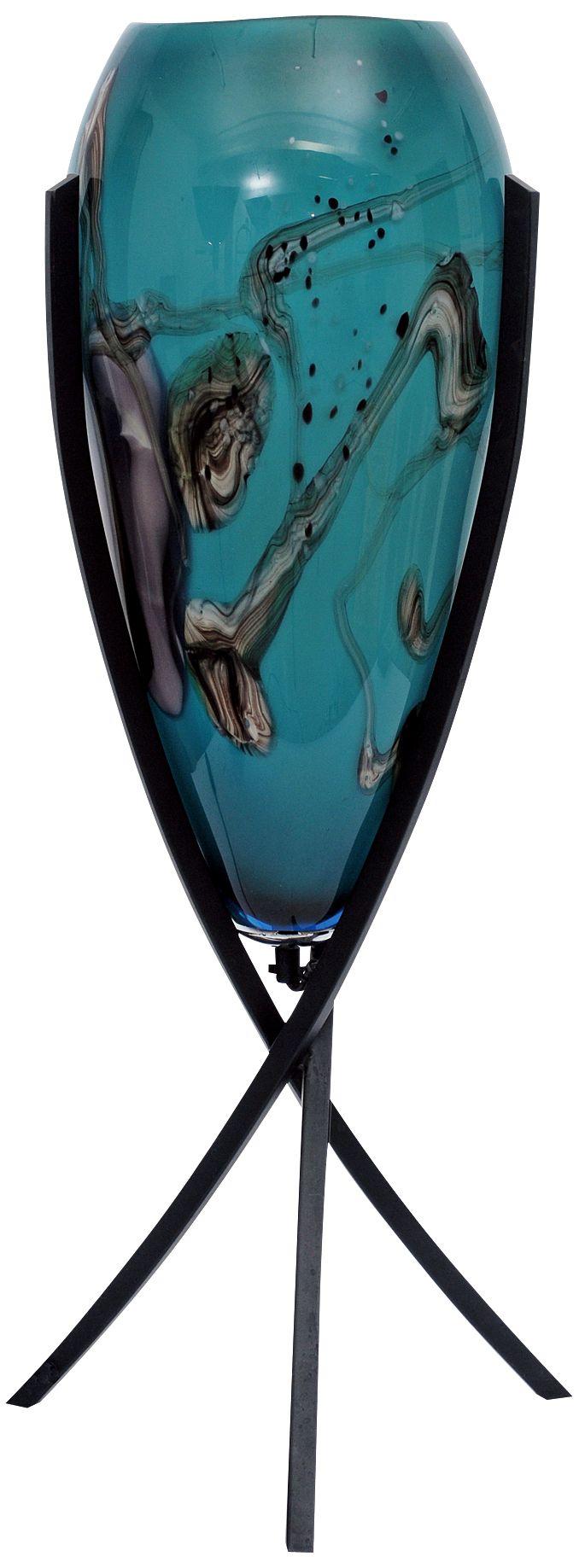 Triumph Teal Glass Accent Lamp