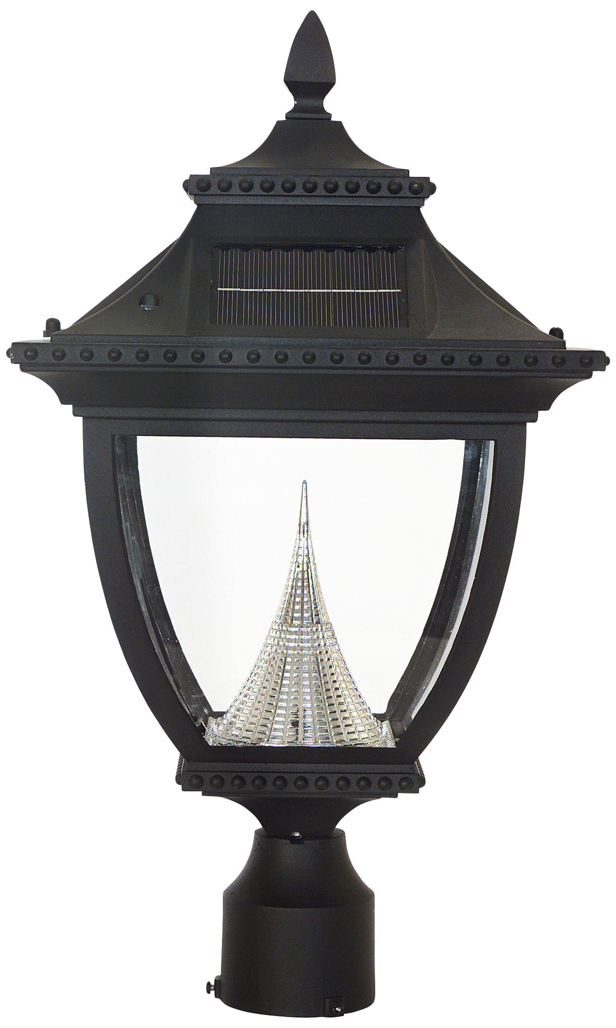 Pagoda Solar 6000K 3.2 Watt LED Black Post Light