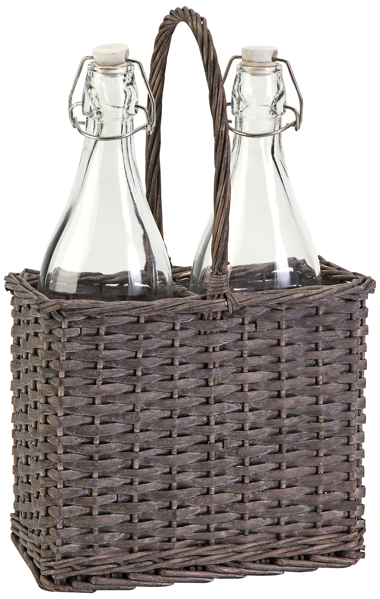 Olivia Willow Grey 2-Bottle Caddy