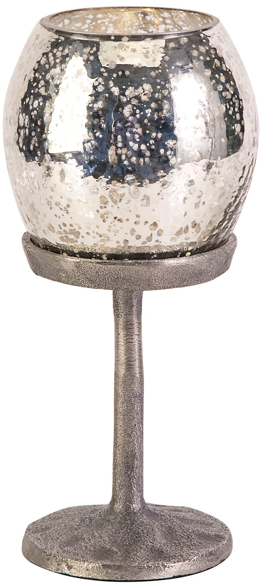 Small Mercury Glass Votive Candlestick
