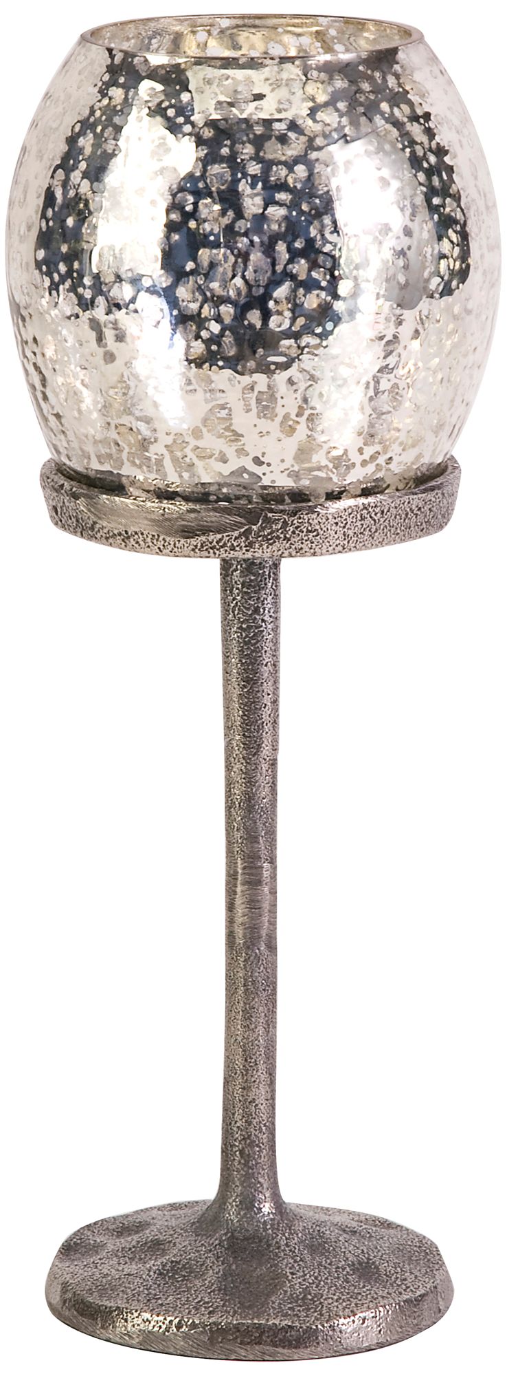 Medium Mercury Glass Votive Candlestick
