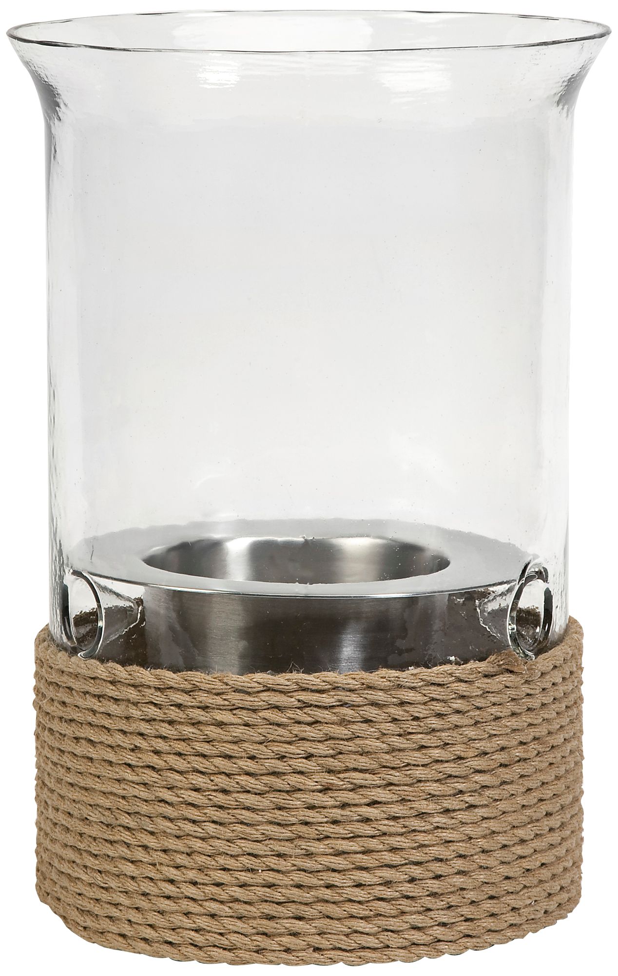 Burke Large Jute Rope Hurricane Lamp