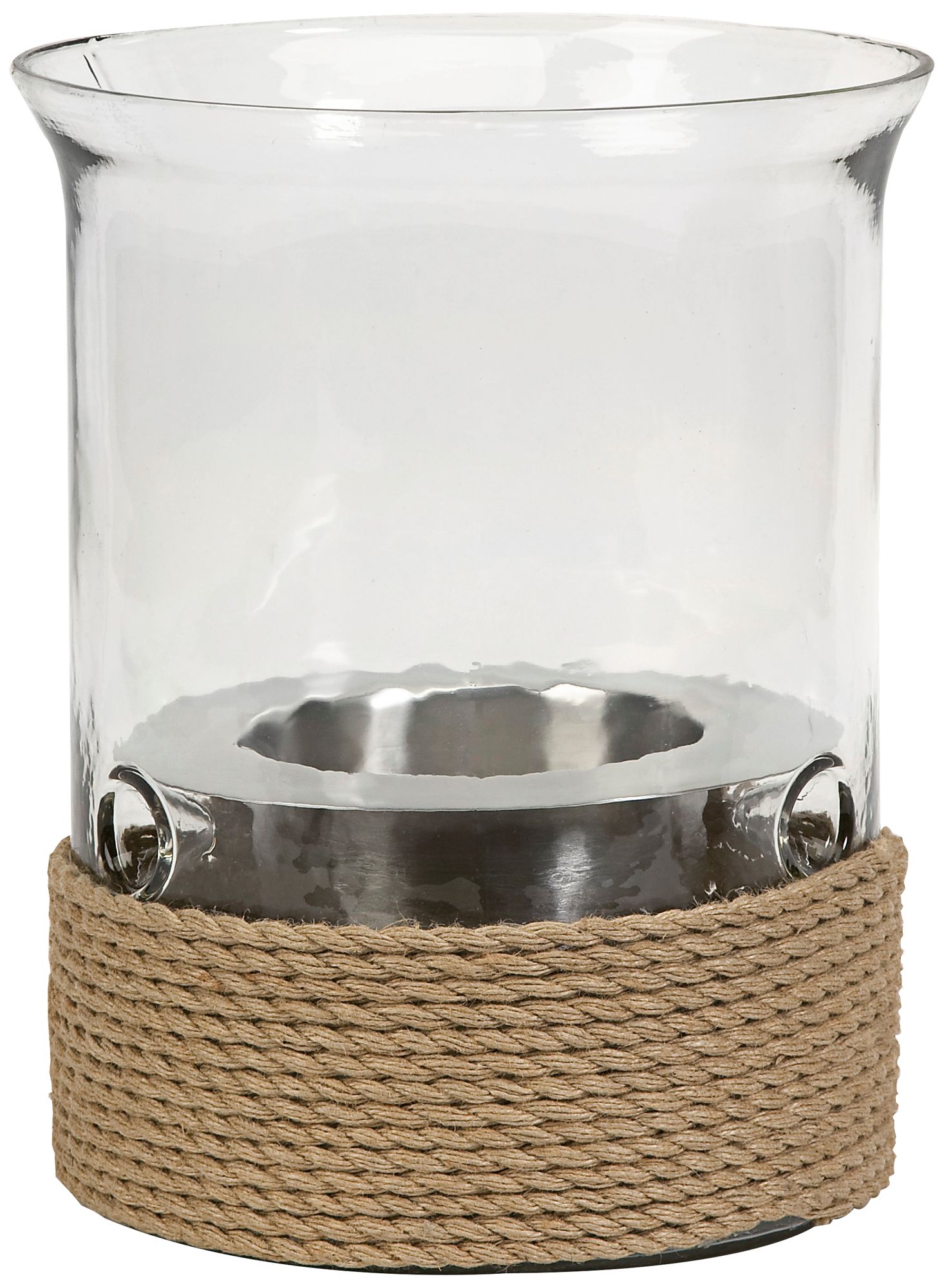 Burke Small Jute Rope Hurricane Lamp
