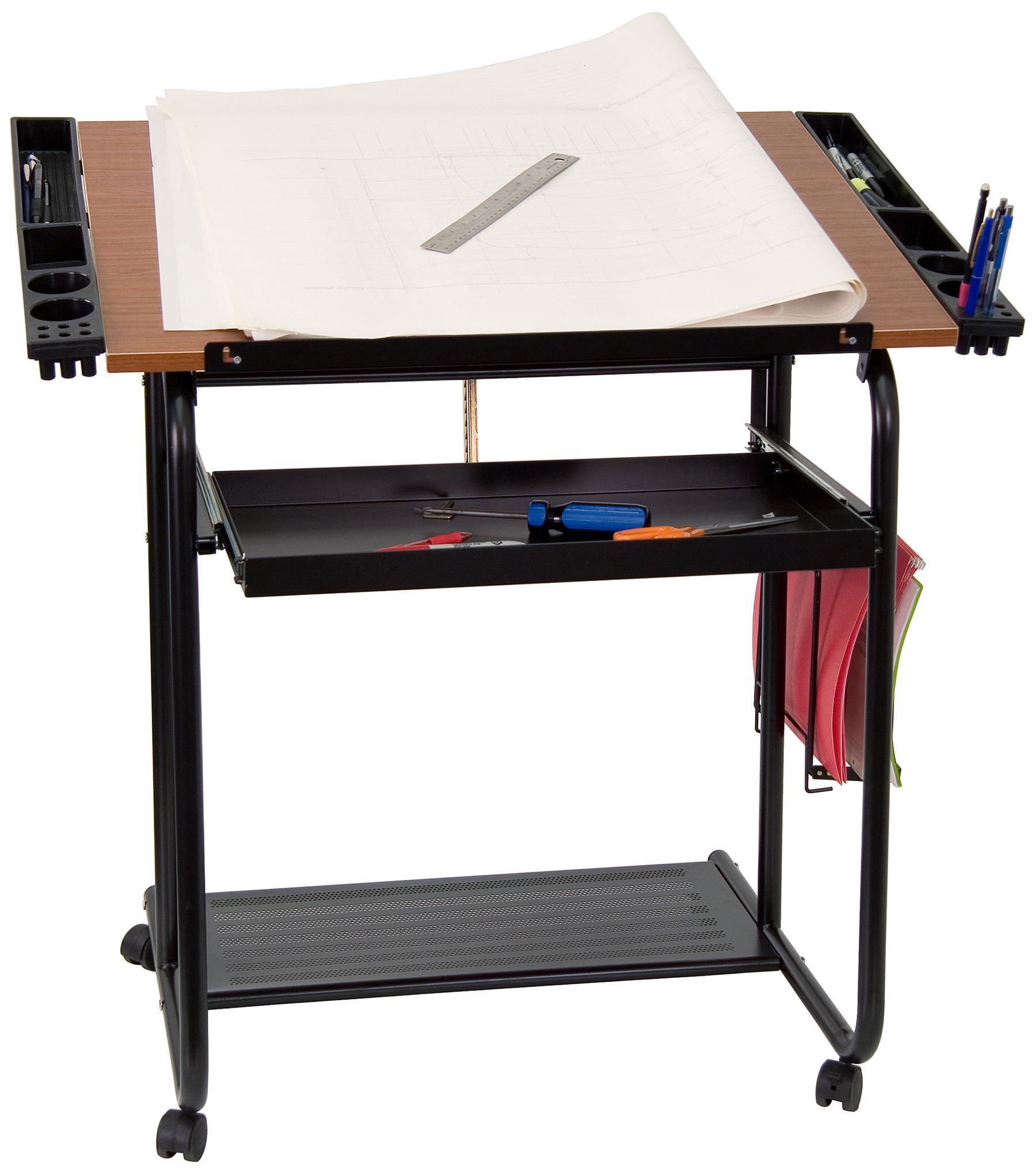Adjustable Black Drawing and Drafting Table
