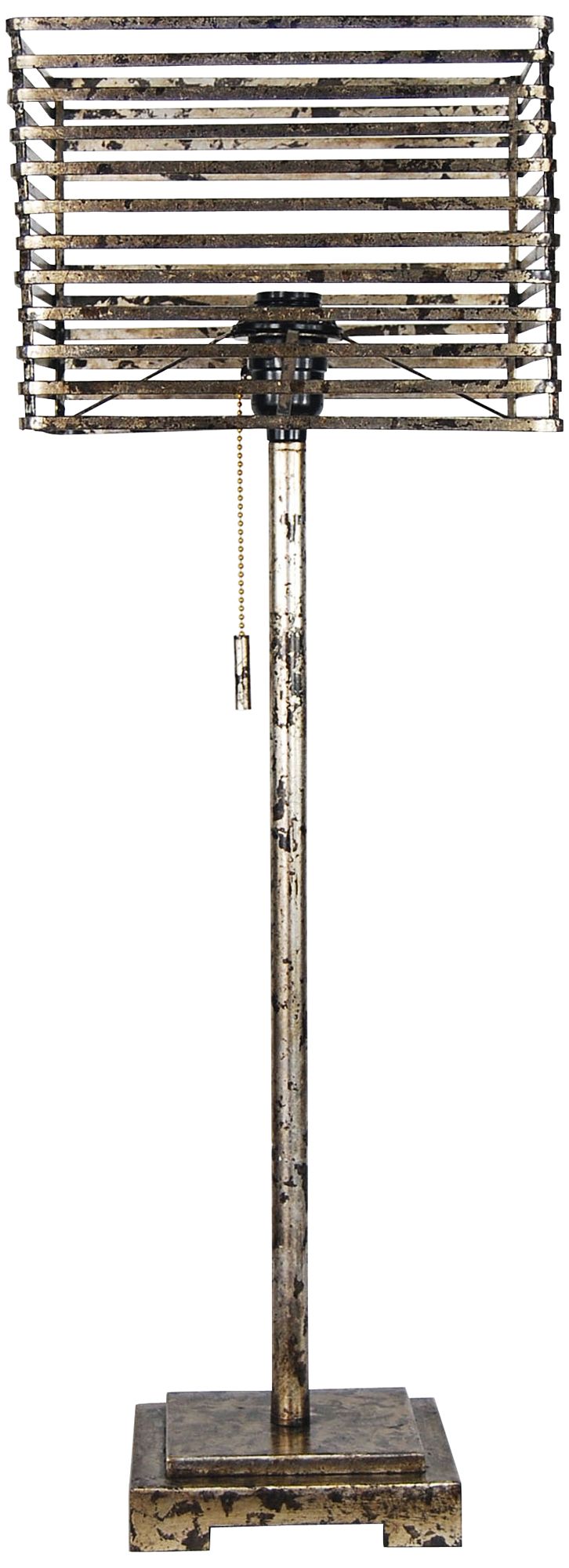 Antique Silver Metal Table Lamp