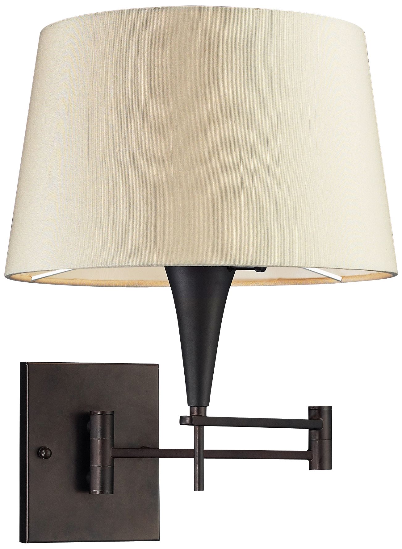 Aged Bronze Tapered Swing Arm Wall Lamp