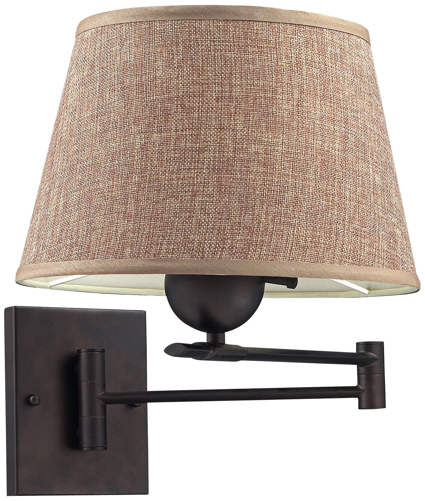 Aged Bronze Swing Arm Wall Lamp