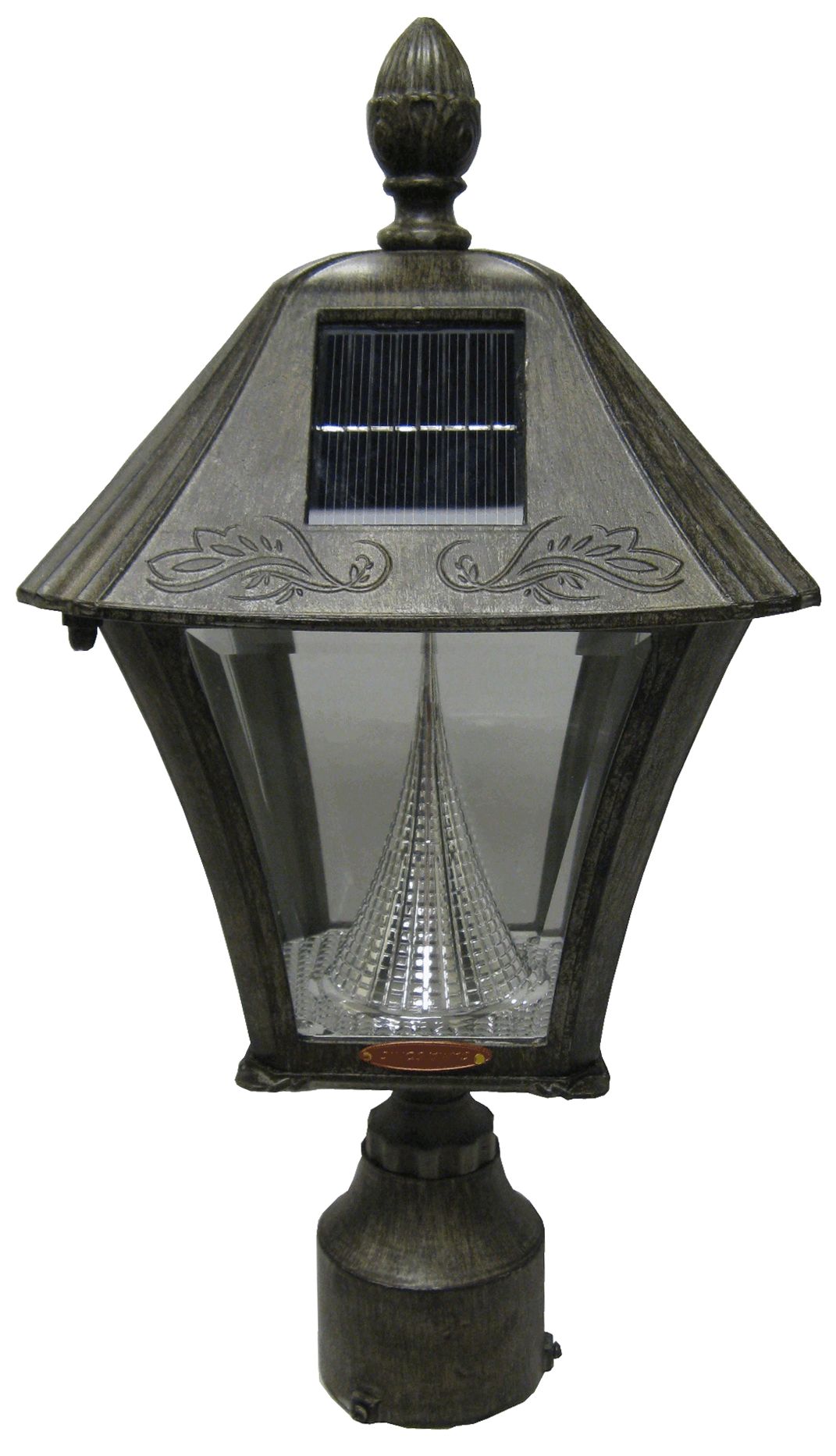 Baytown 6000K 2-Watt LED Solar Bronze Post Light