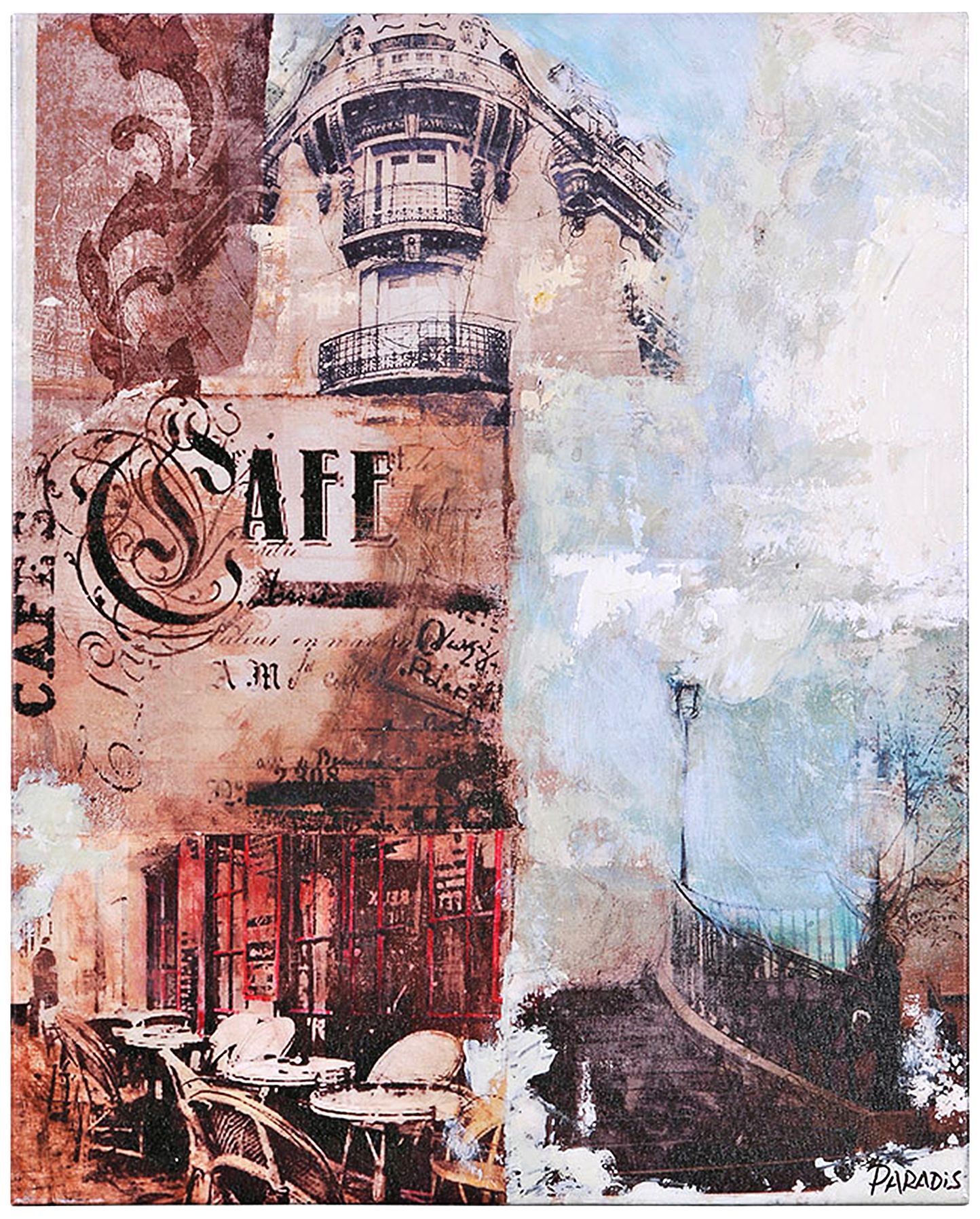 Memories of Paris I 20" High Eiffel Tower Wall Art