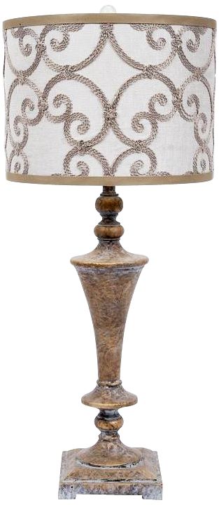 Travertine Resin Table Lamp