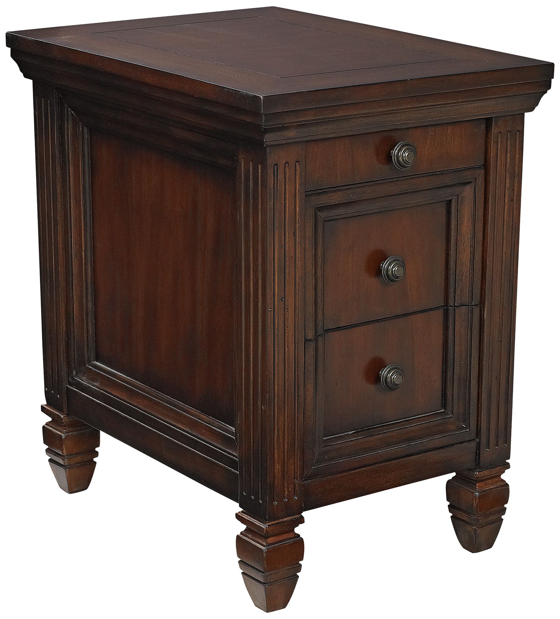 2-Drawer Cherry Chairside Table