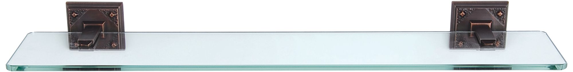 Craftsman 19 3/4"W Venetian Bronze and Glass Bath Shelf