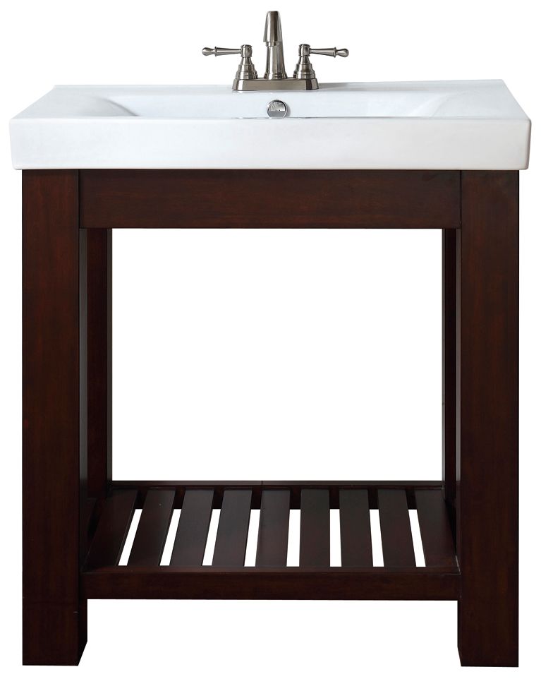Avanity Lexi 30" Wide Medium Espresso Vanity Combo