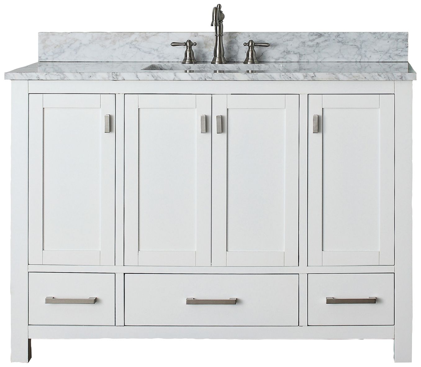 Avanity Modero 48" Wide White Vanity Combo