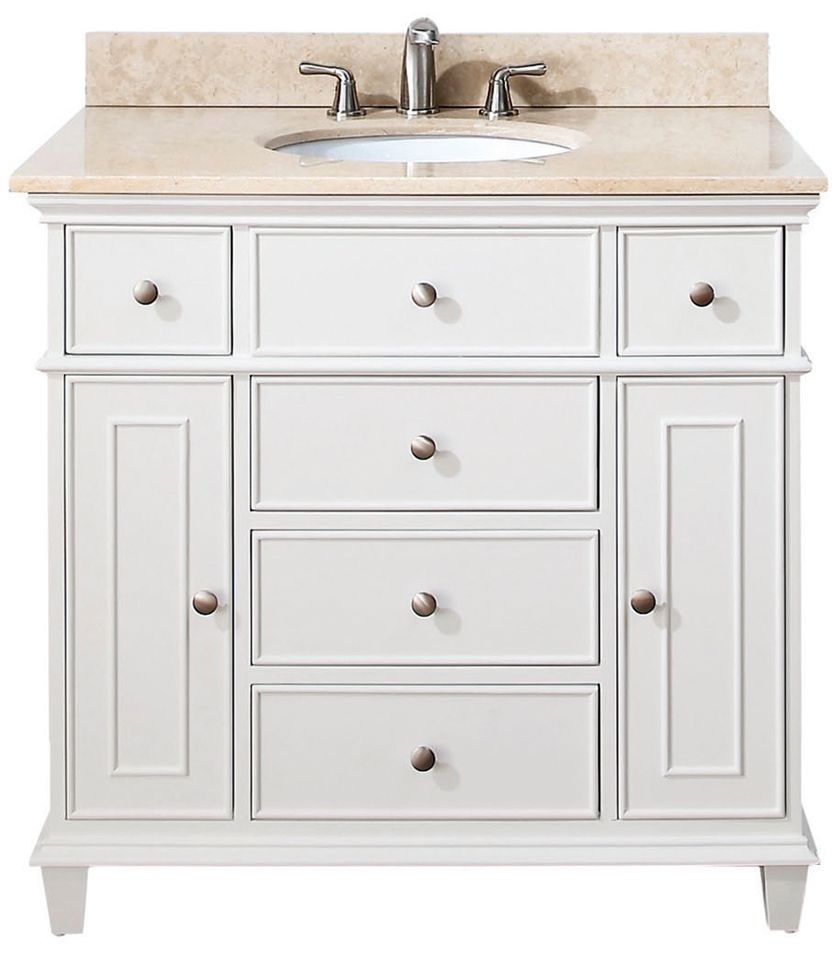 Avanity Windsor 36" Wide White Vanity Combo