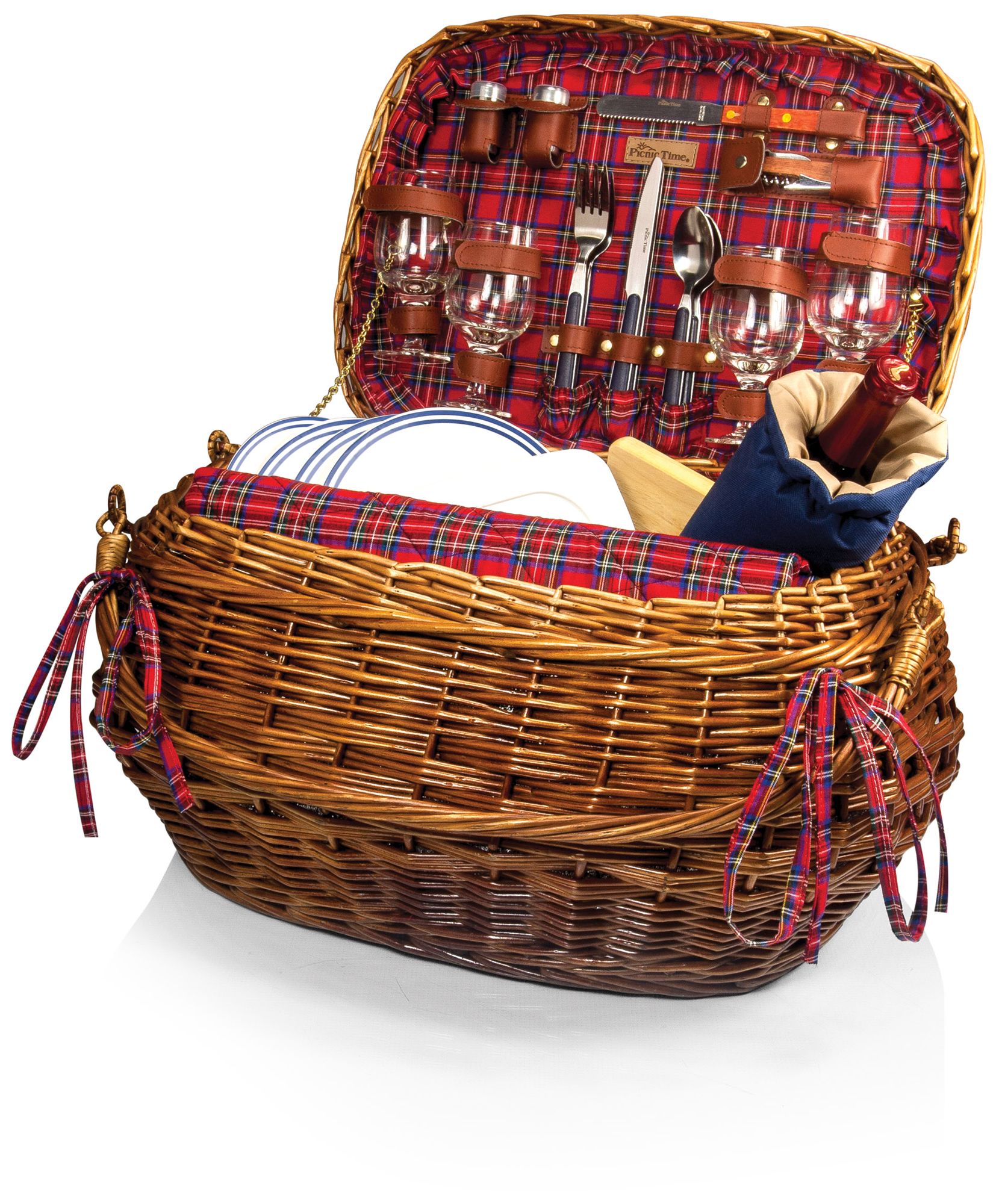 Highlander Red Tartan Picnic Basket