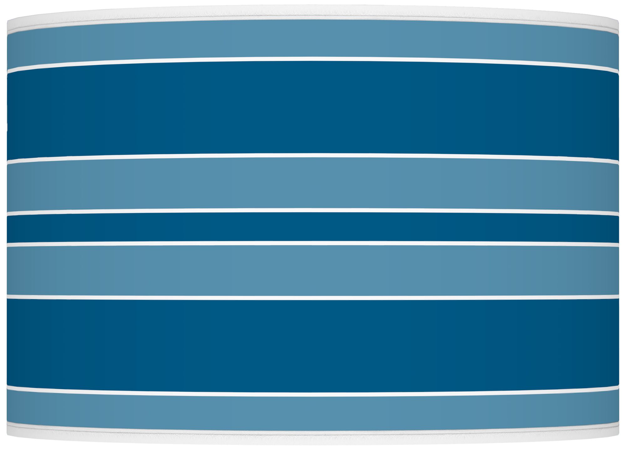 Mykonos Blue Bold Stripe Ovo Table Lamp