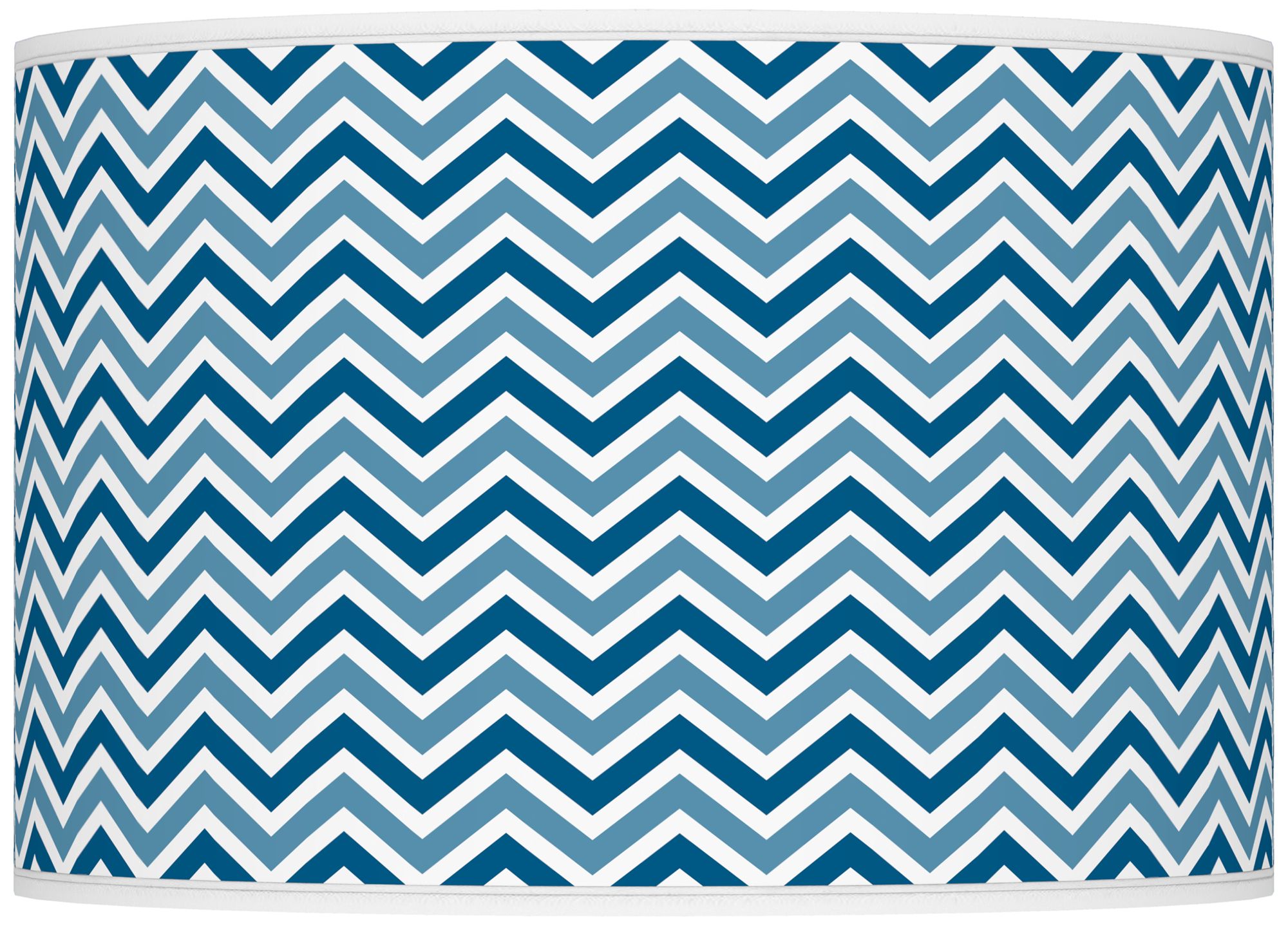 Mykonos Blue Narrow Zig Zag Ovo Table Lamp