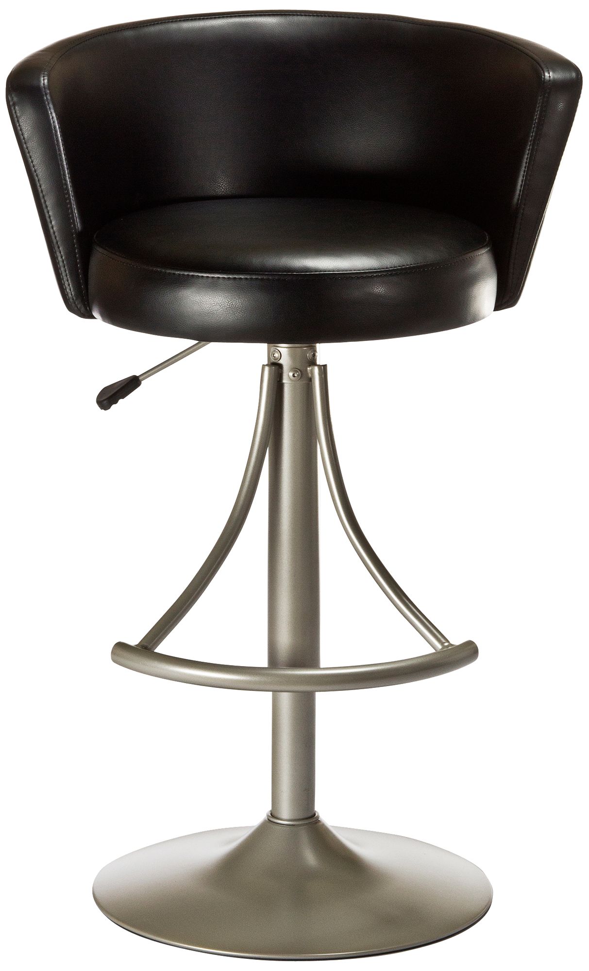 Hillsdale Bern Black Vinyl Adjustable Swivel Barstool