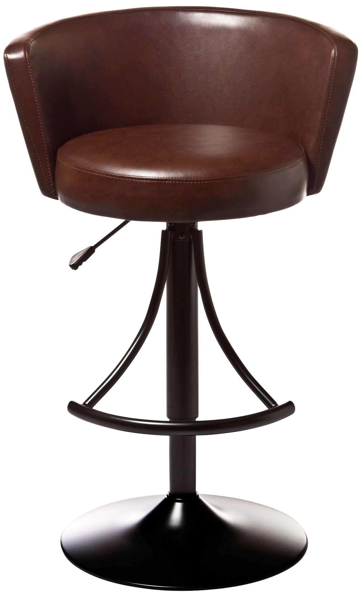 Hillsdale Bern Brown Vinyl Adjustable Swivel Barstool