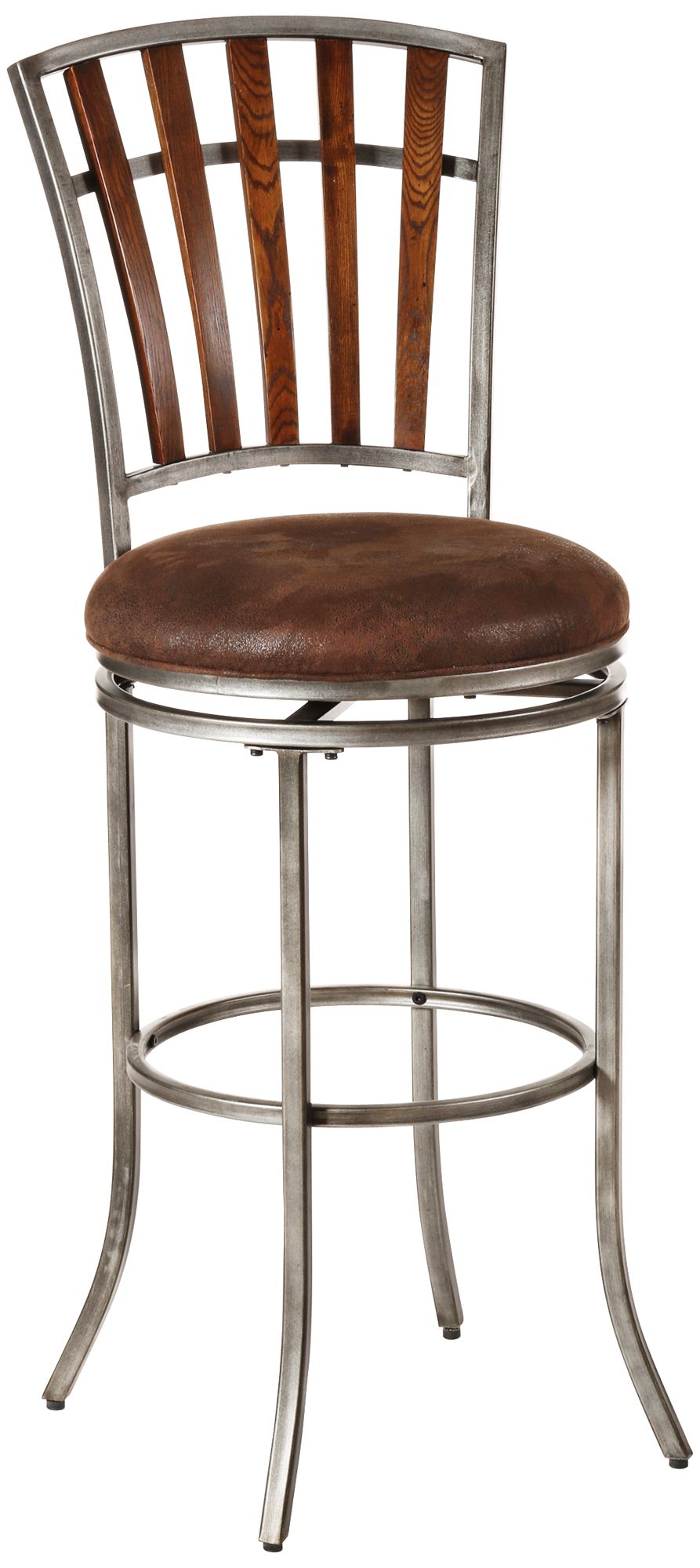 Hillsdale Sarasota 26" Walnut Swivel Counter Stool