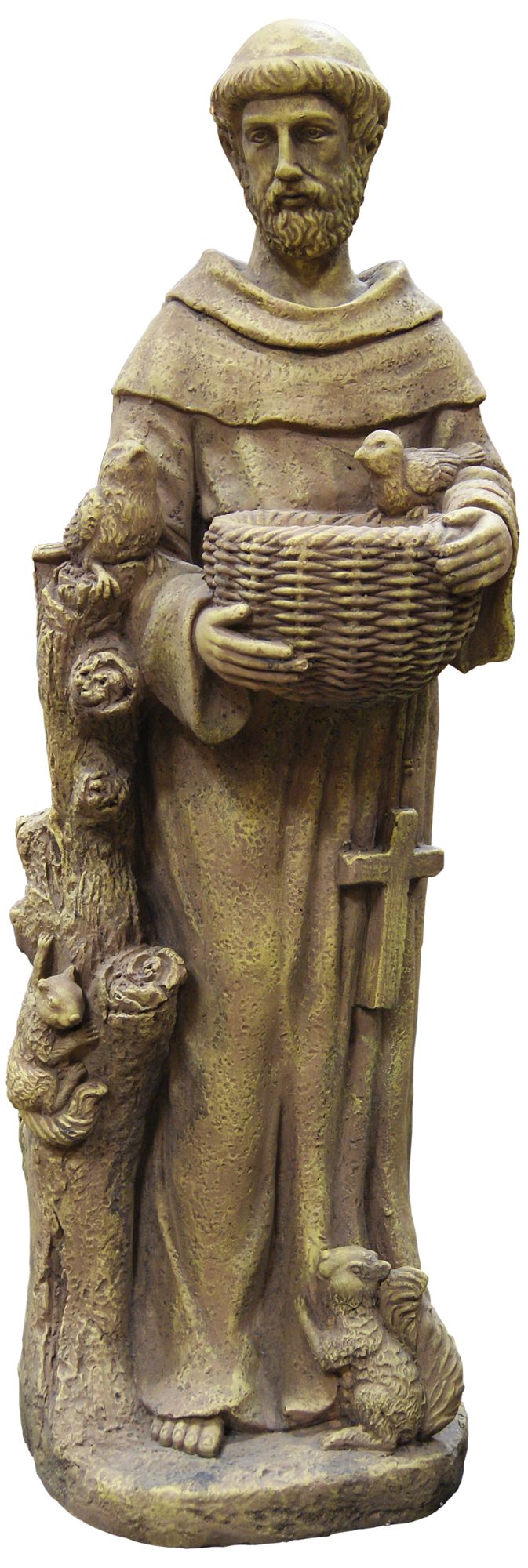 Bird Feeding St. Francis 35" High Medium Outdoor Statue