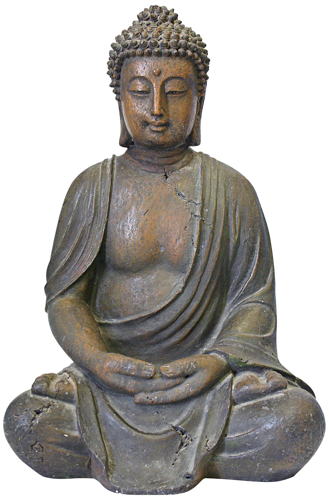 Meditative Buddha 16" High Outdoor Statue