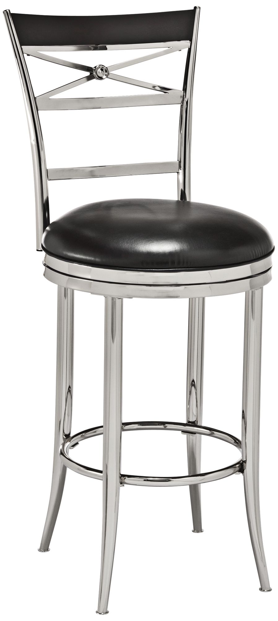 Hillsdale Kilgore 30" Shiny Nickel Swivel Bar Stool