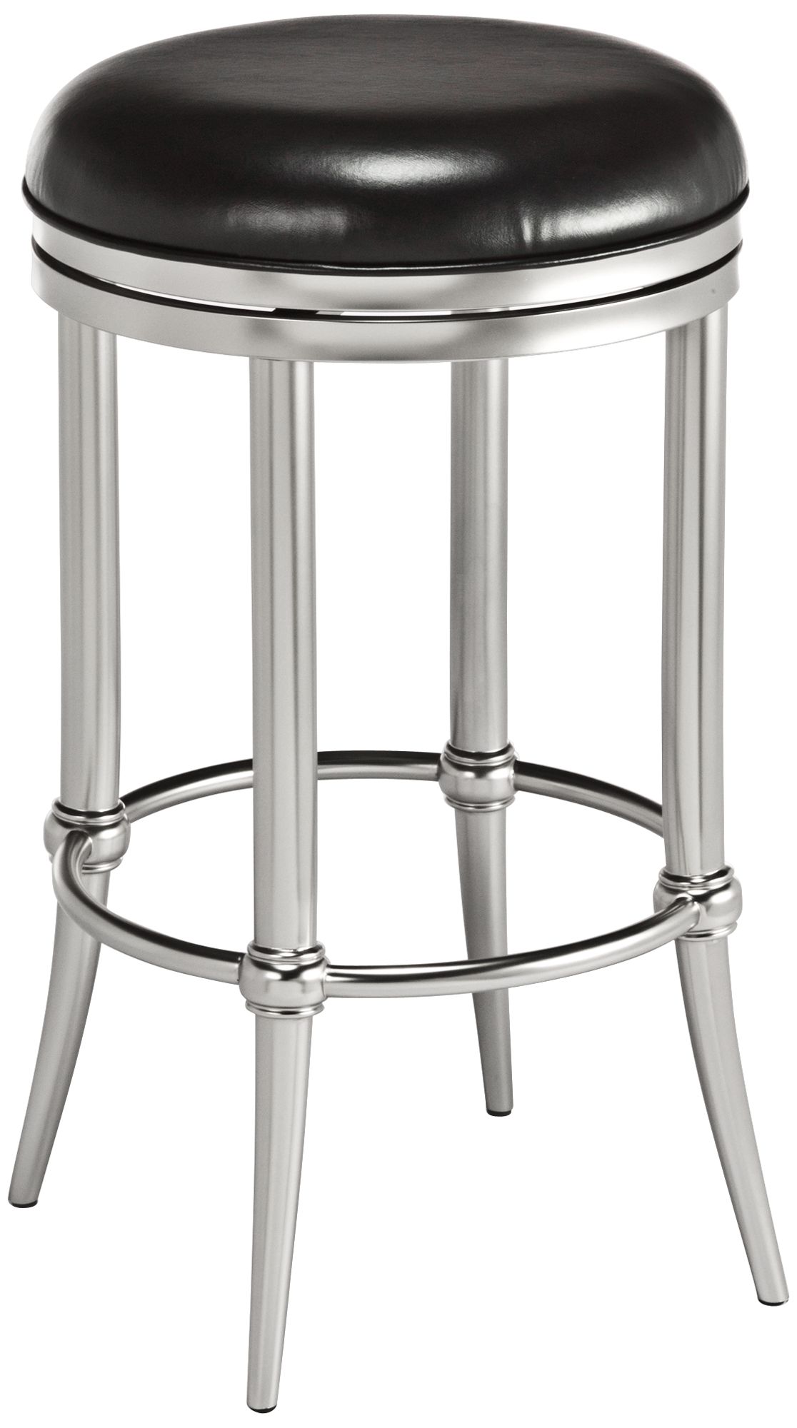 Hillsdale Cadman Nickel Backless Bar Stool